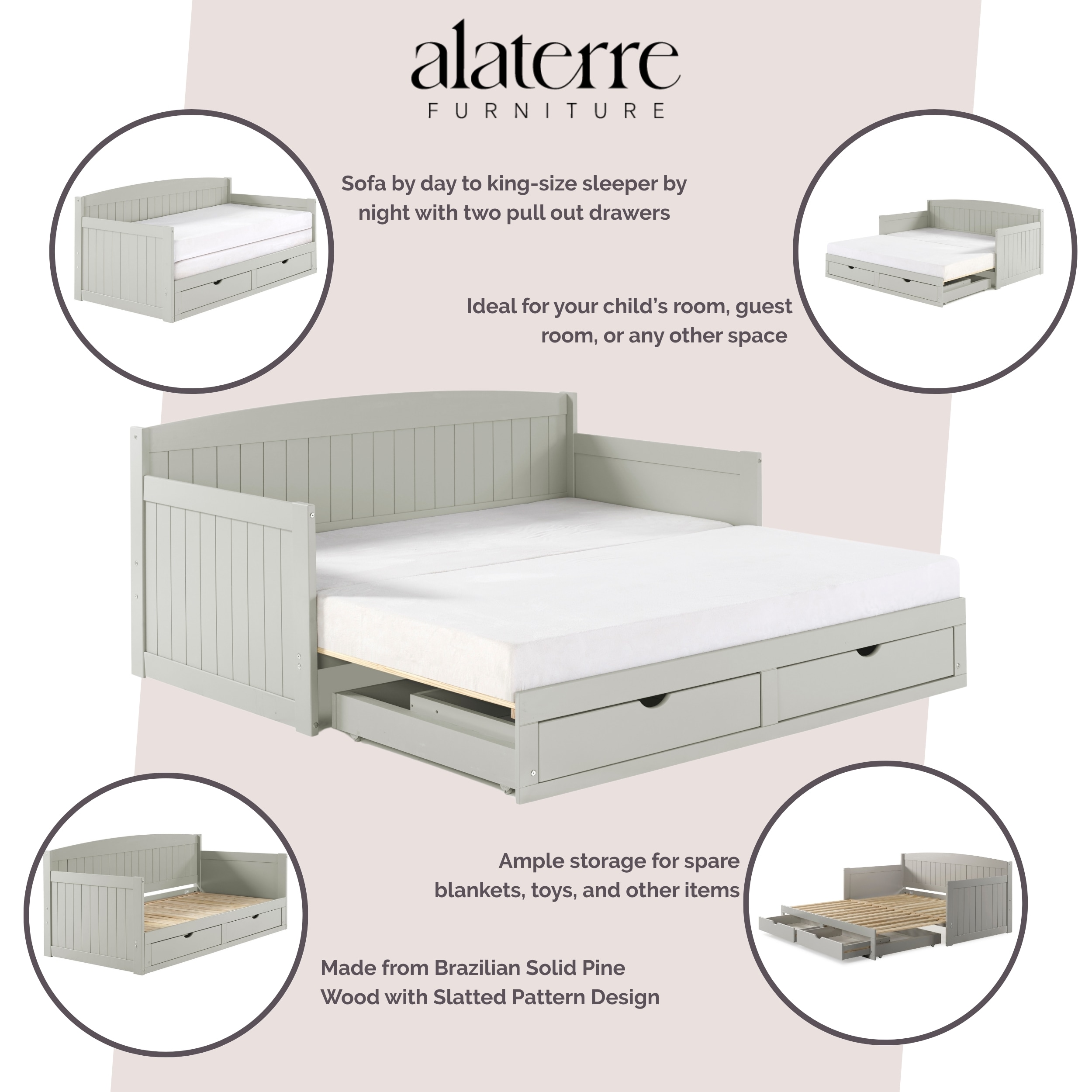 Alaterre Furniture AJHO1180 beds - View #6