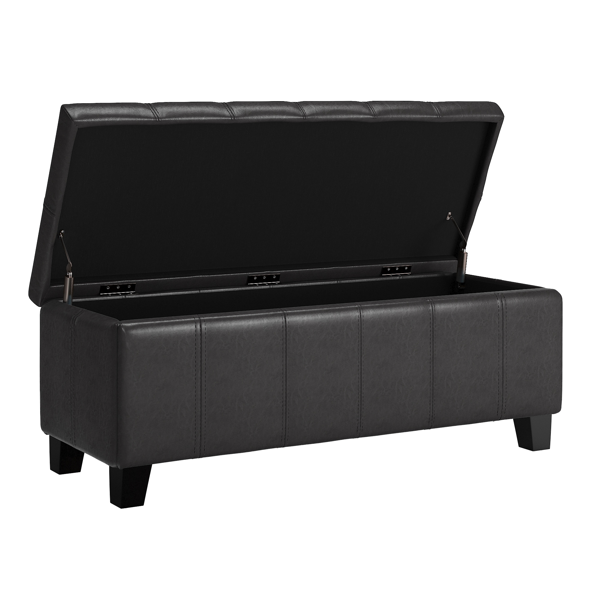 Furniture of America Luton Casual Espresso Storage Bench with