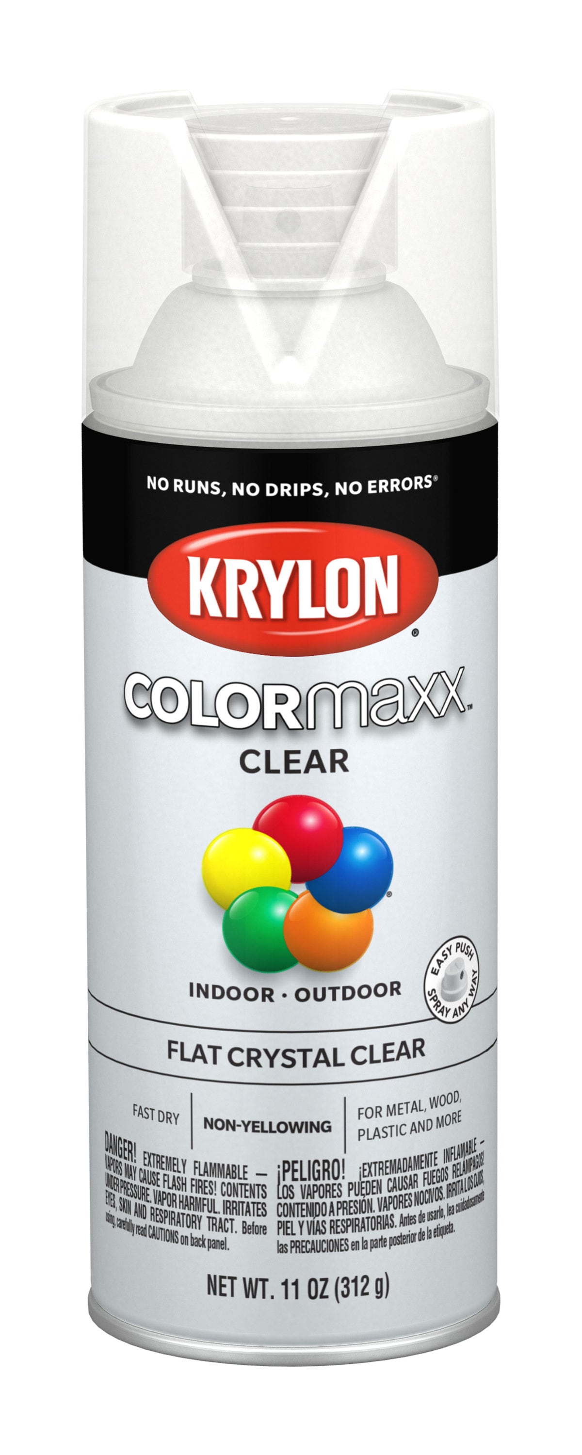 Krylon ColorMaster Paint + Primer Acrylic Crystal Clear Bonus