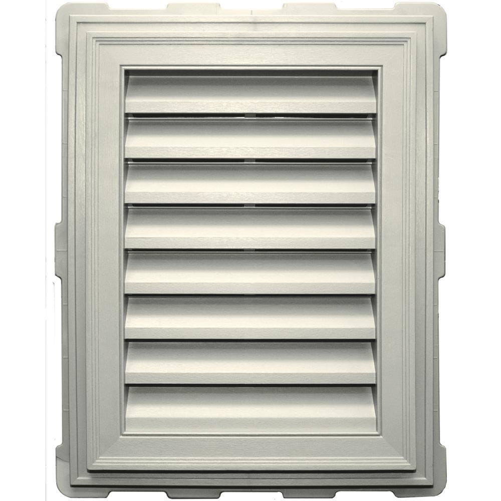 Builders Edge 120071824034 18-in x 24-in Parchment Rectangle Vinyl Gable Louver Vent