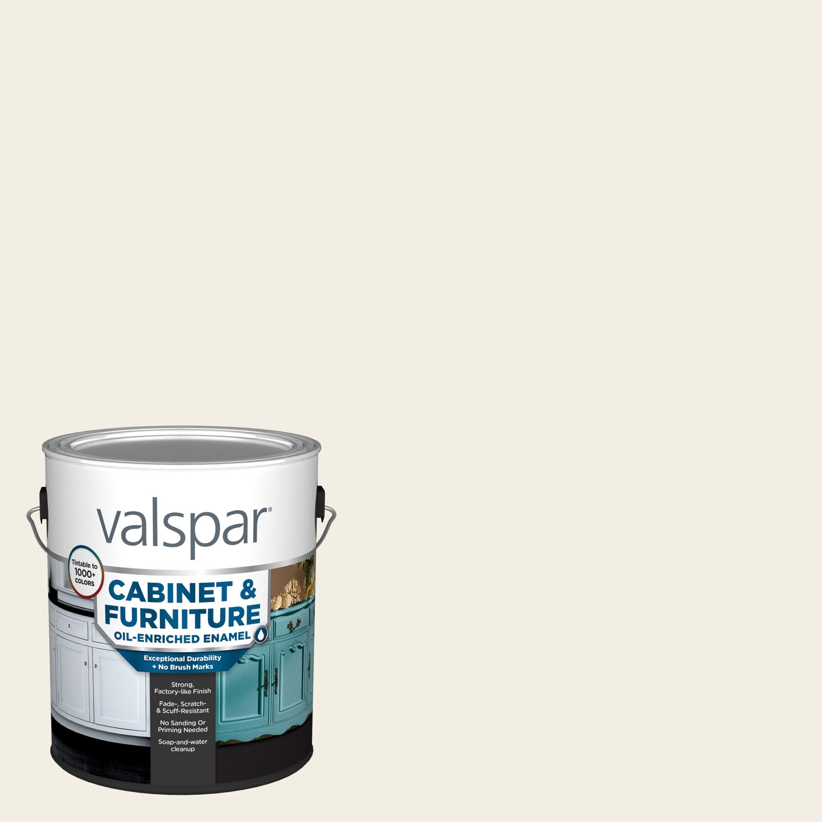 Valspar SW7566-740150 Cabinet and Furniture Satin Westhighland White SW7566 Enamel ( 1-gallon )