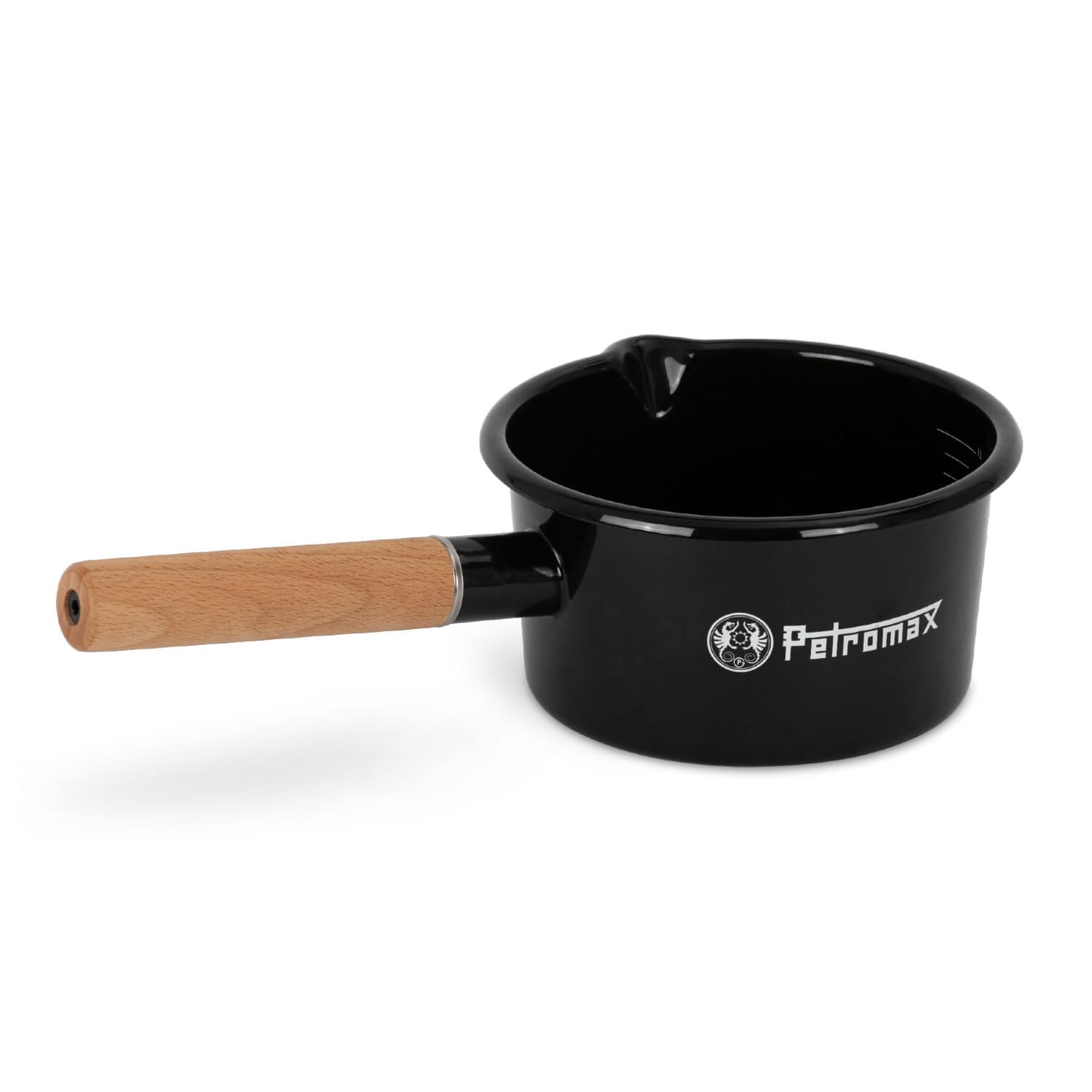 Lehman's Petromax Enamel Pan for Campfire Cooking - Indoor/Outdoor Pot - 1 Liter or 1.1 Qt - Black #PX-PANEN1 S