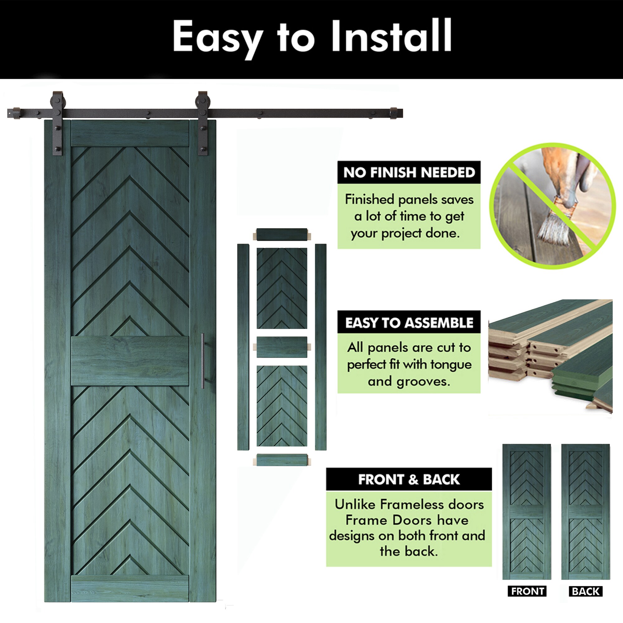 HOMACER YT1H108C-JT1-4884-RP Barn-Doors - View #3