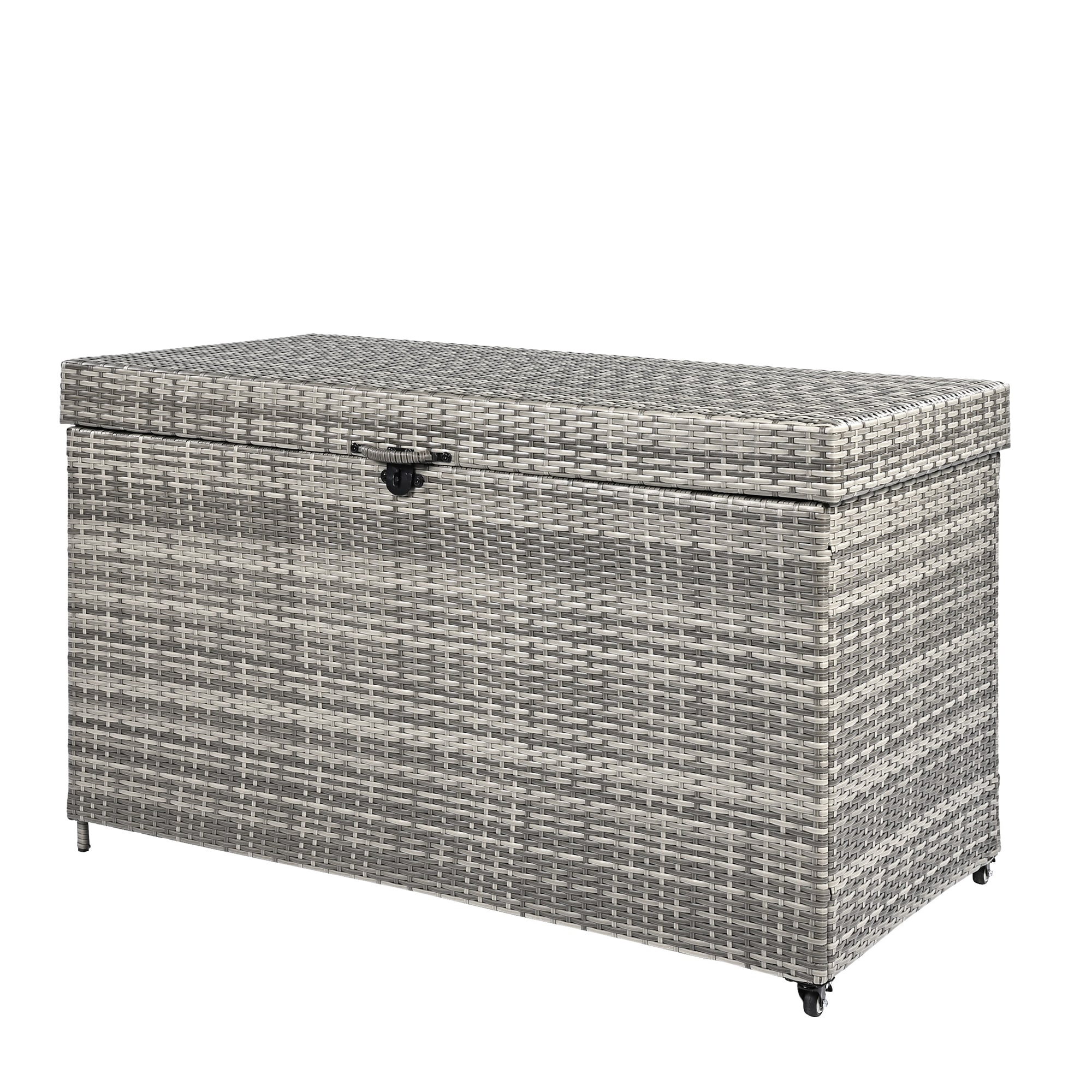 AHIOU HOME ZAAHG-P245457GDB Sonoma 58.7-in L x 27.6-in 200-Gallon Gray Metal Deck Box