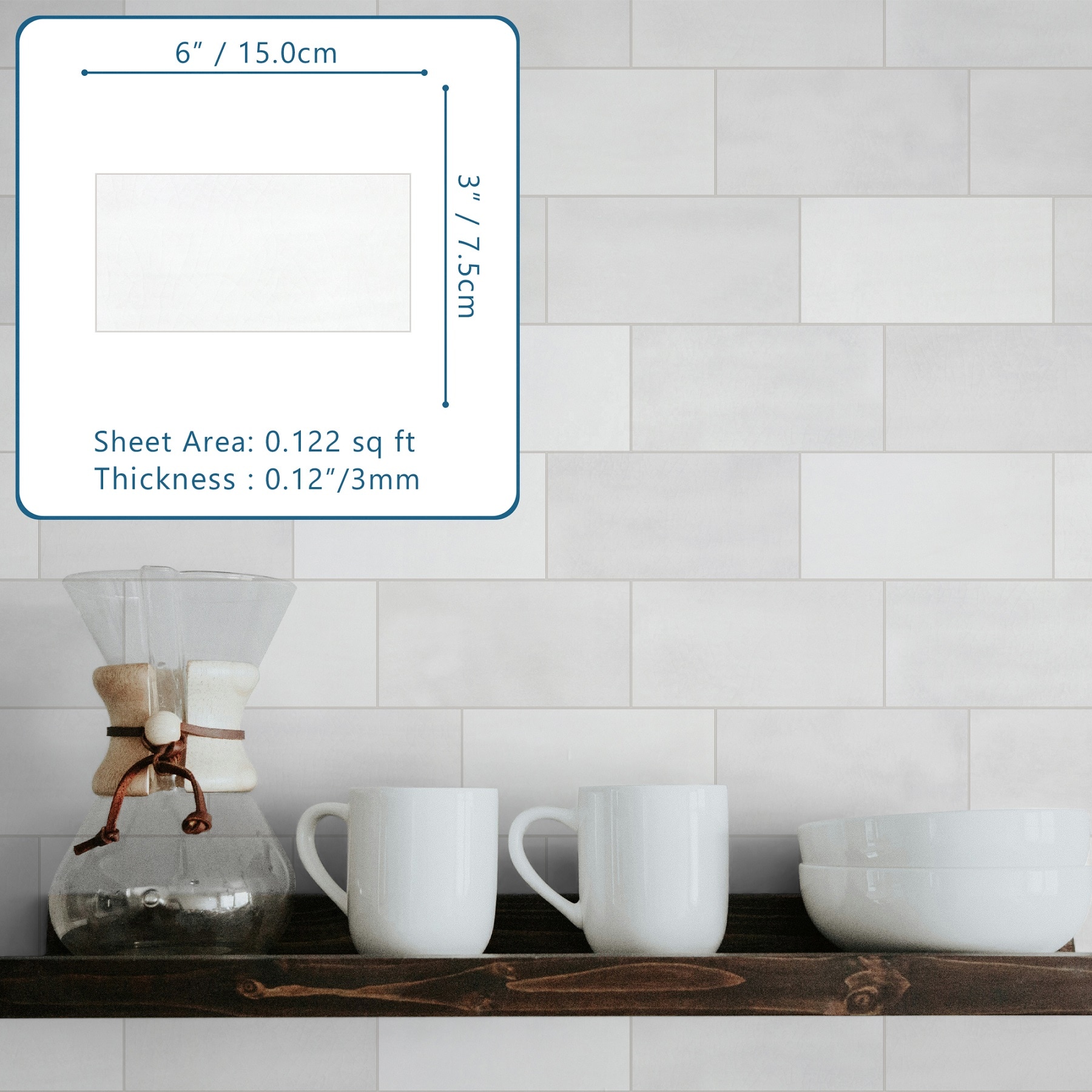 SUNWINGS STP-WHI-10 Ceramic-Tile - View #7