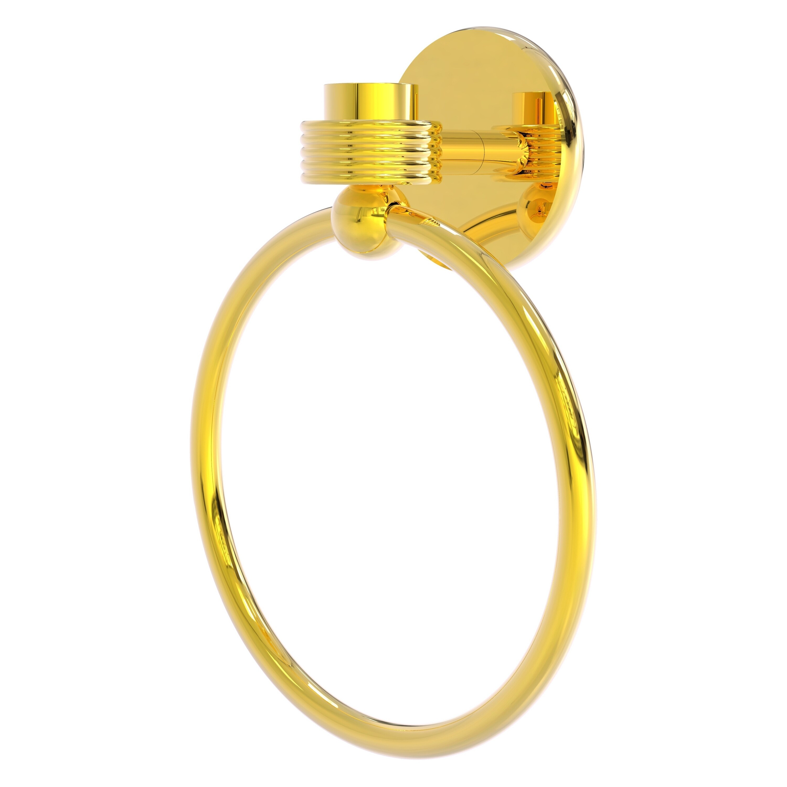 Allied Brass 7116G-PB Satellite Orbit One Polished Brass Wall mount Single Towel Ring