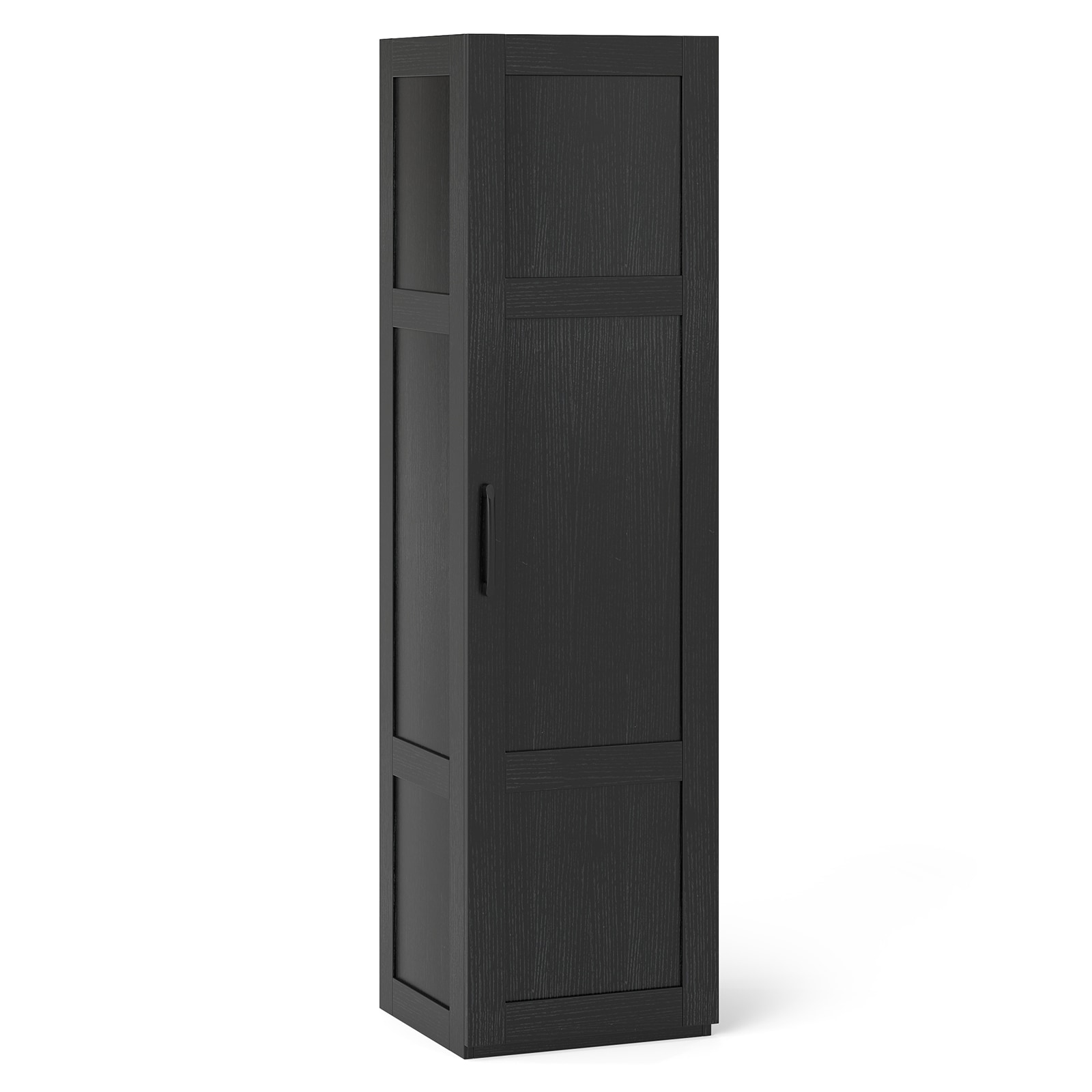 SUGIFT Tall Storage Cabinet 59-in with 4 Shelves Behind a Door and 110-lb Capacity for Bathroom - Black