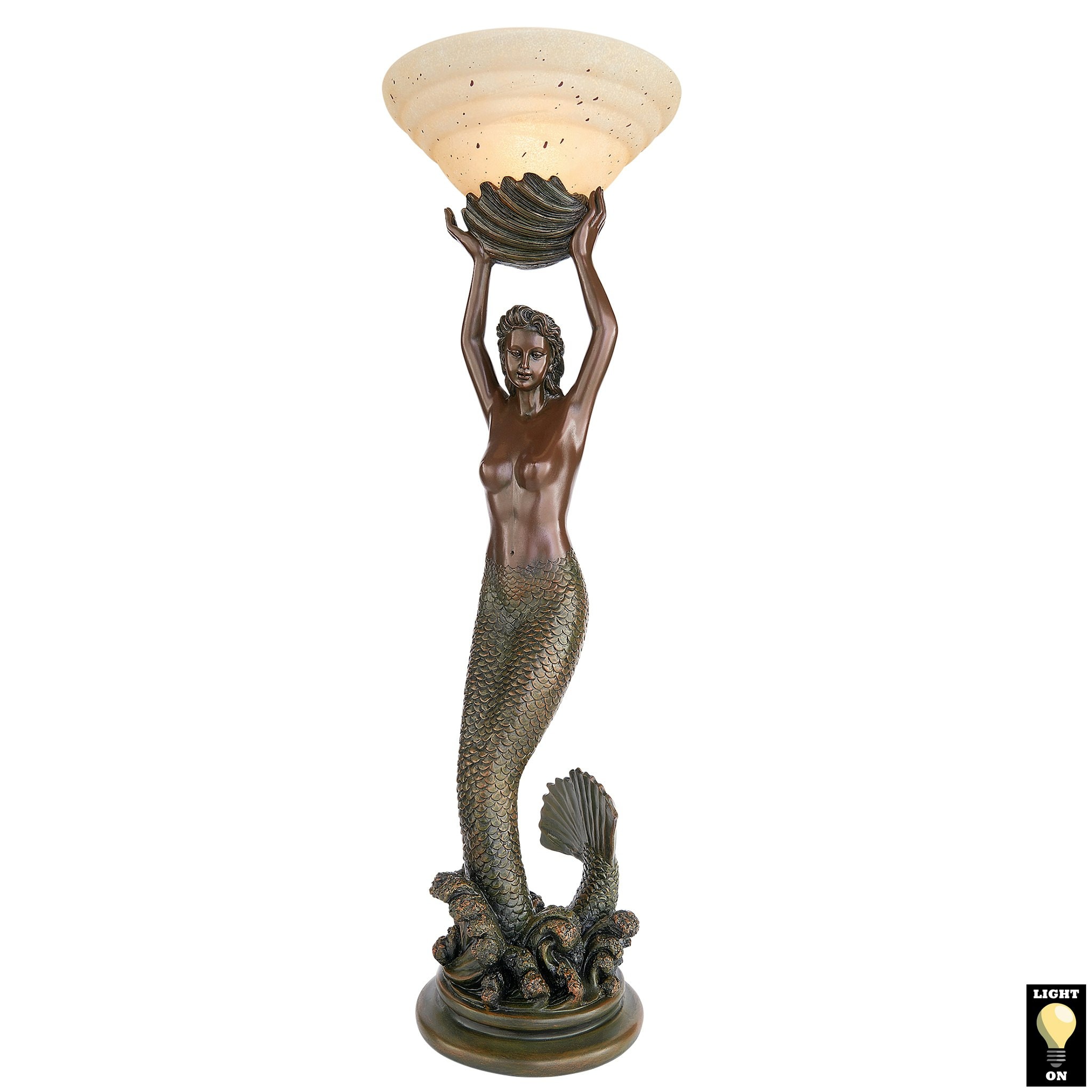 Design Toscano KY8030 39-in Multiple LED Table Lamp with Glass Shade