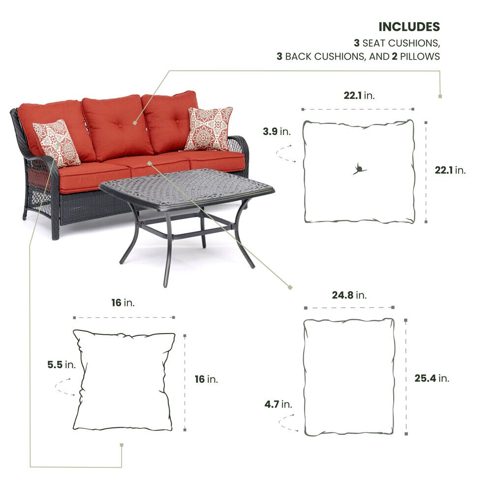 Hanover ORLSOFACUSH-BRY Patio-Furniture-Cushions - View #3