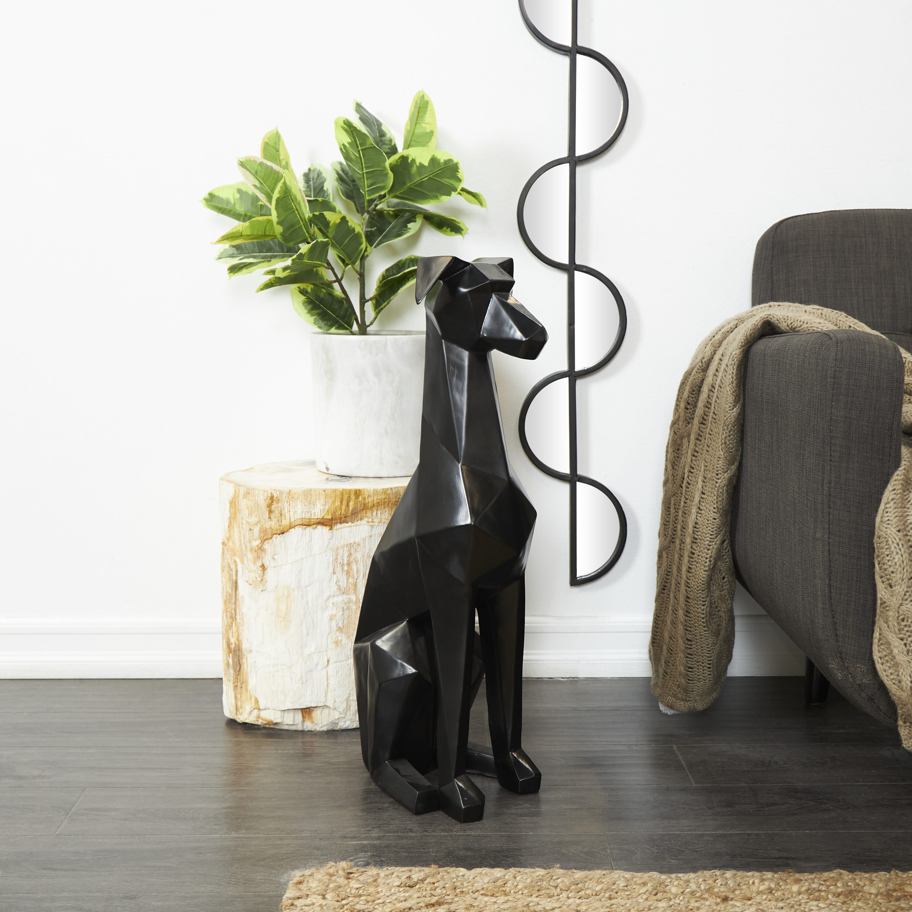 The Novogratz 30407 Black Polyresin Modern Sculpture