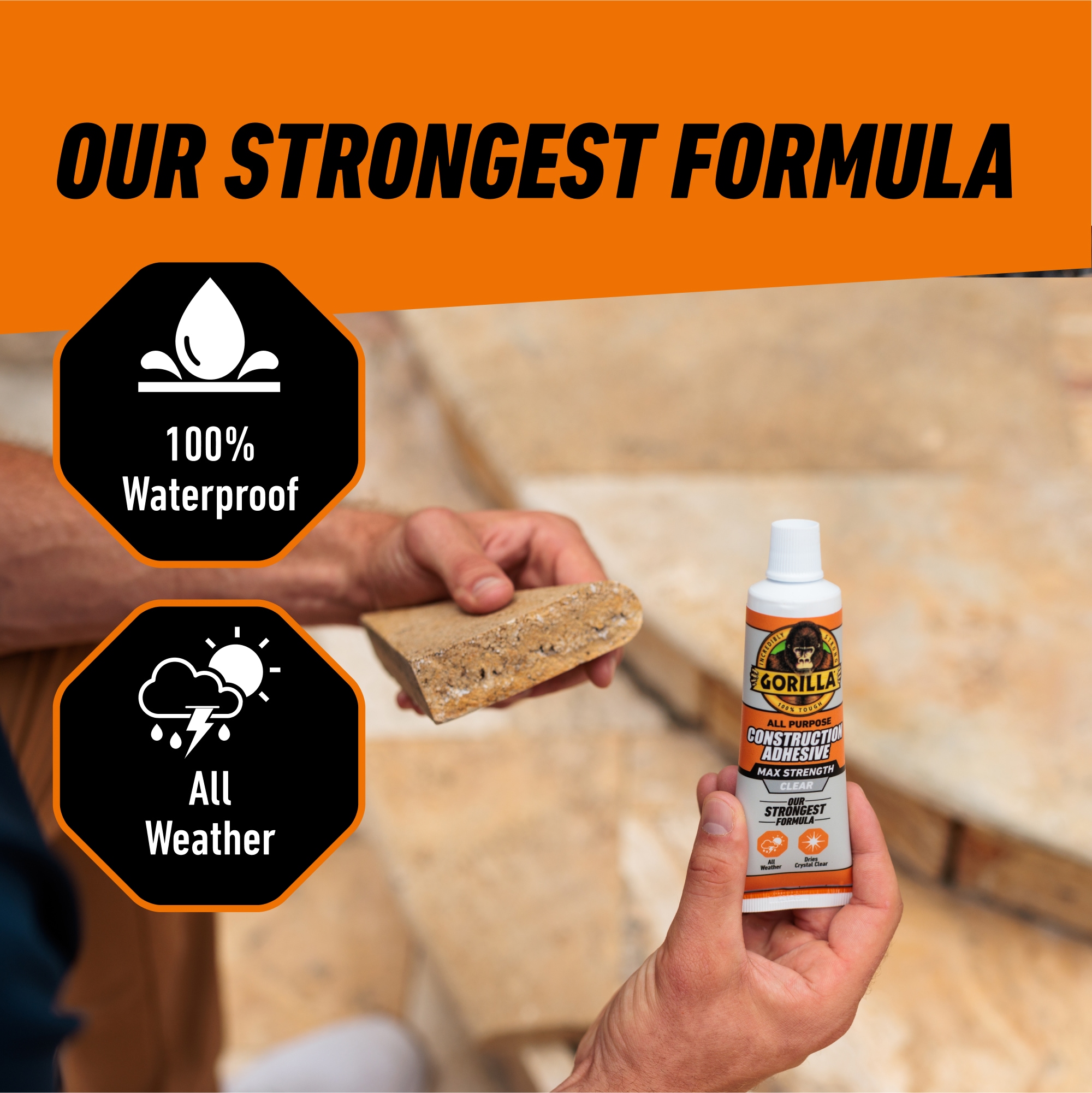 Gorilla Max Strength Clear Polymer-based Clear Multi-use Exterior
