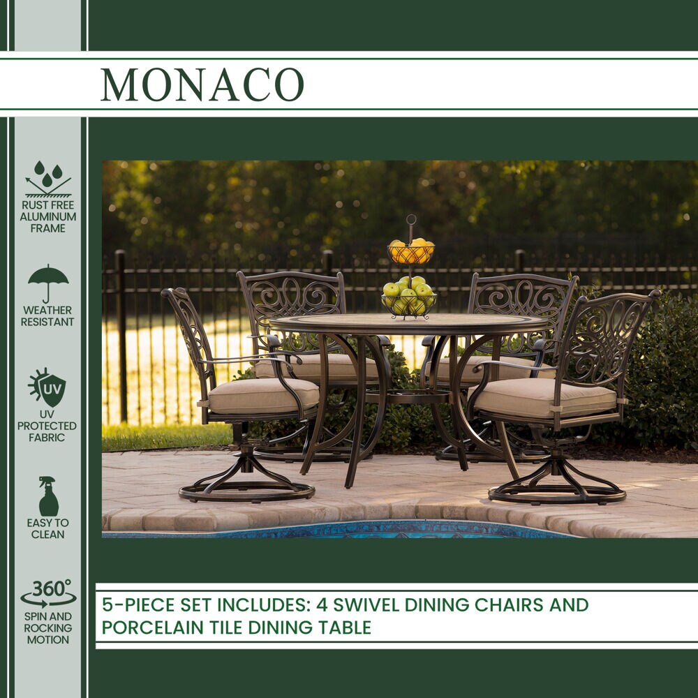 Hanover MONDN5PCSW-4 Patio-Dining-Sets - View #4