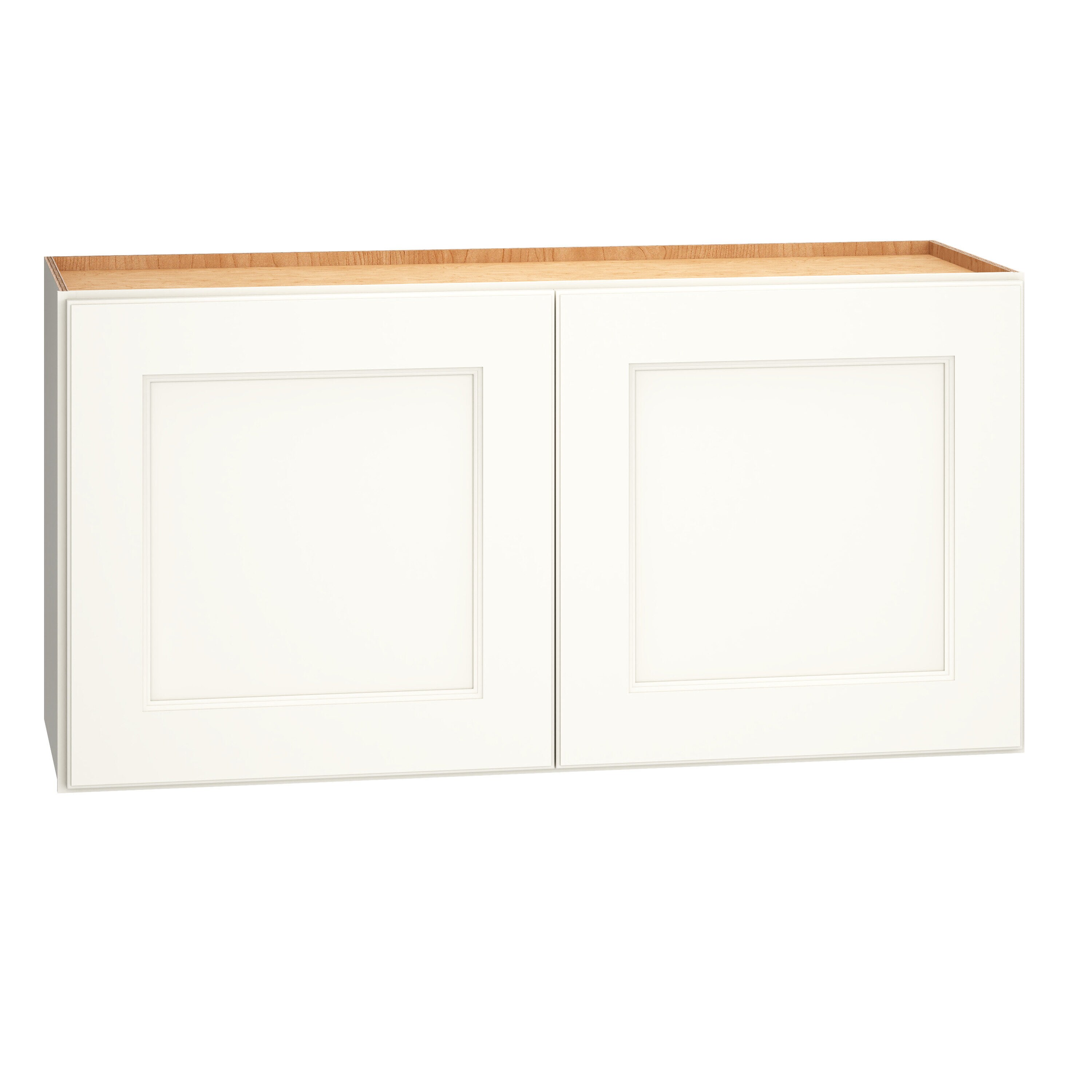 Diamond Express Macaulay 24-in W x 18-in H x 12-in D White Wall Fully Assembled Plywood Cabinet (Recessed Panel Square Door Style)
