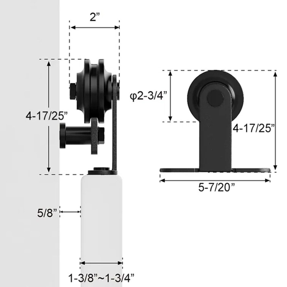 WINSOON GCM2028 Barn-Door-Roller-Kits - View #7
