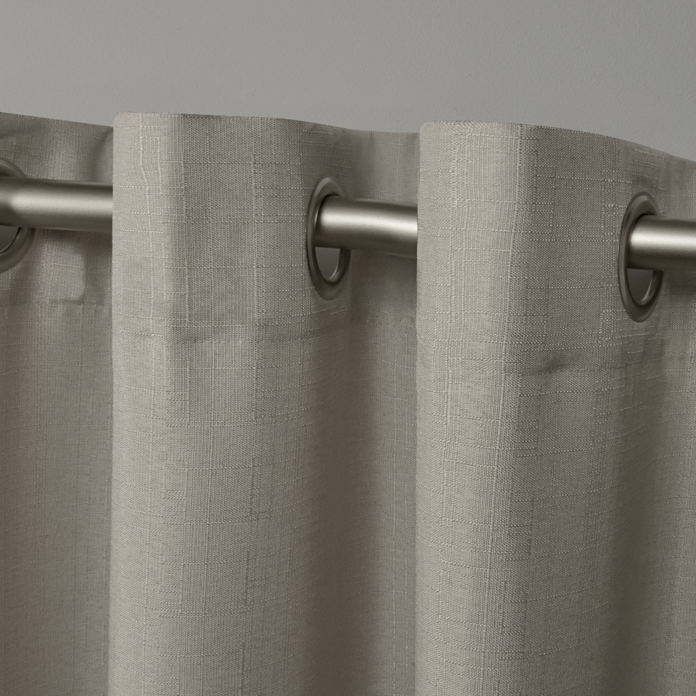 Vintage Linen Light-Filtering Grommet Top Curtain Panels, 54"x84"