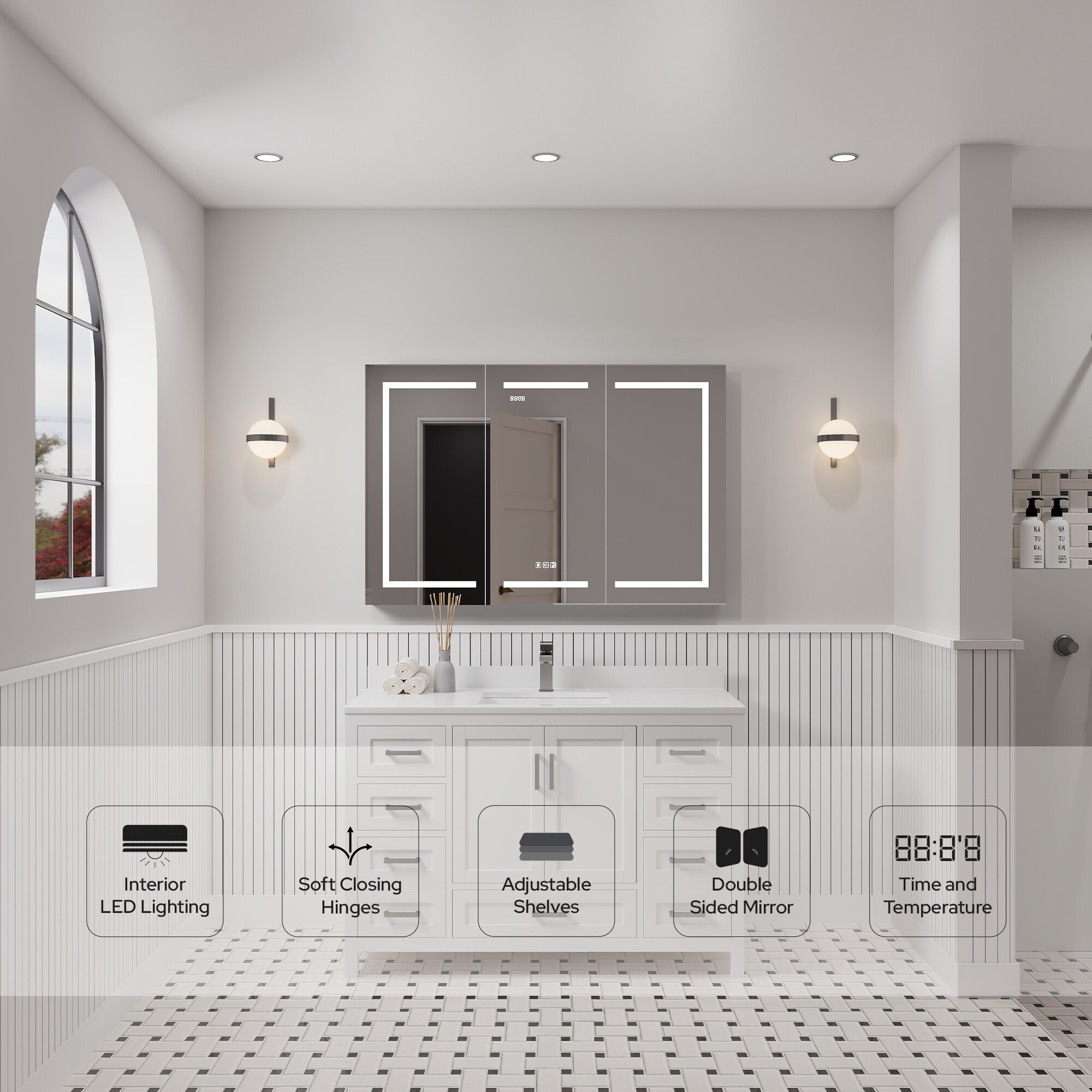 Ayna Decors AMCNE4832LEDC Bathroom-Medicine-Cabinets - View #8