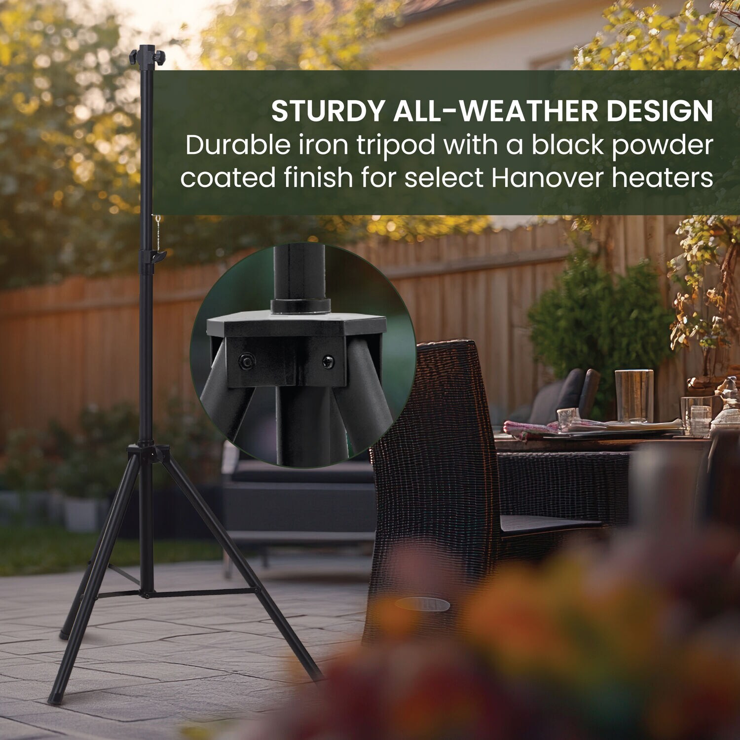 Hanover HAN1072ST-BLK Patio-Heater-Mounts - View #7