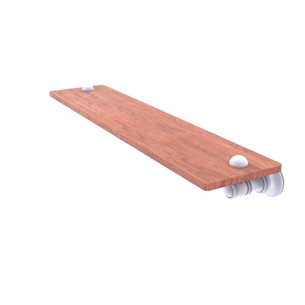 Allied Brass CL-1-22-IRW-WHM Carolina Matte White Wall mount Bathroom Shelf ( 22-in x 2.4-in x 5-in )