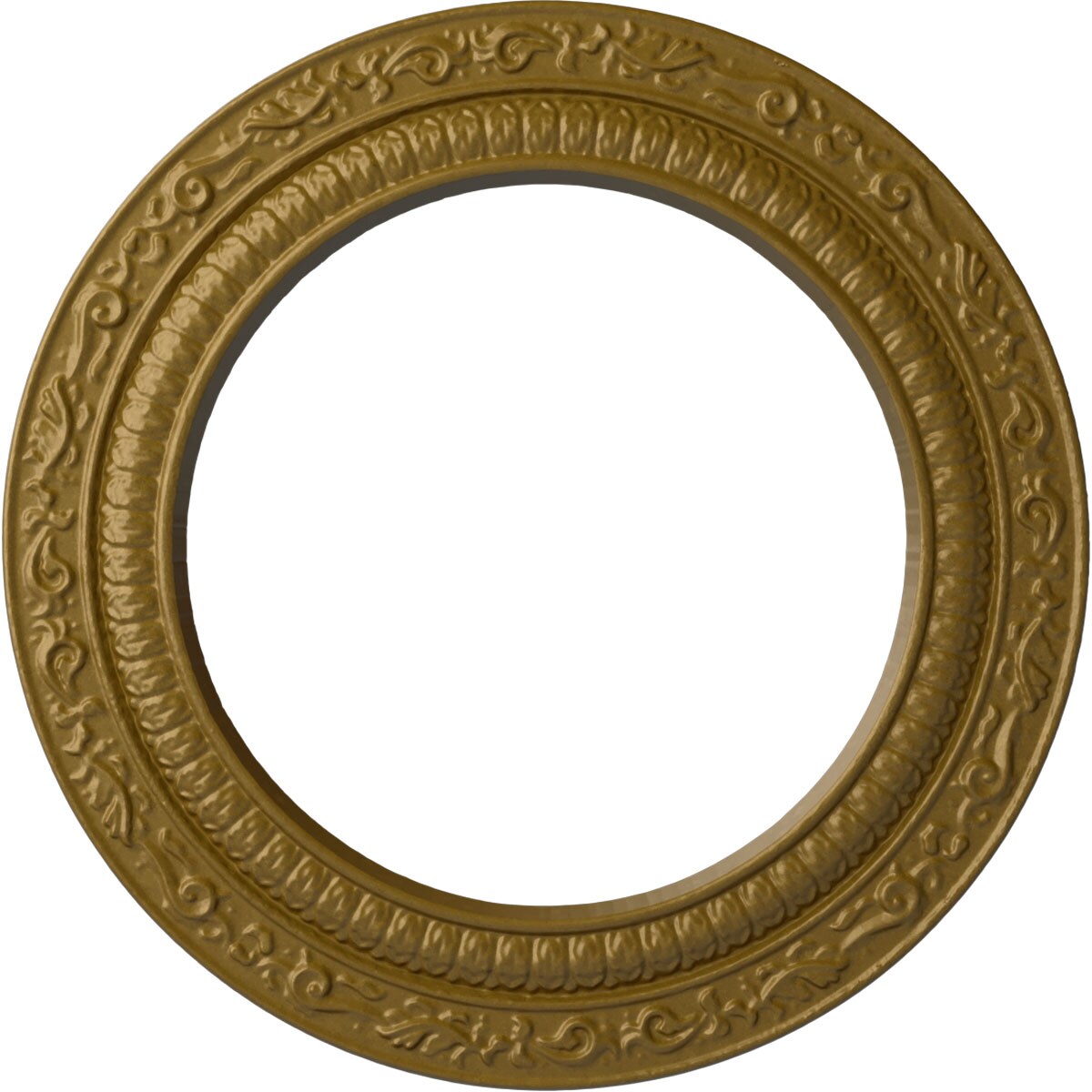 Ekena Millwork CM12ADGLS Andrea 12-in W x 12-in L Painted Gold Polyurethane Whole Ceiling Medallion