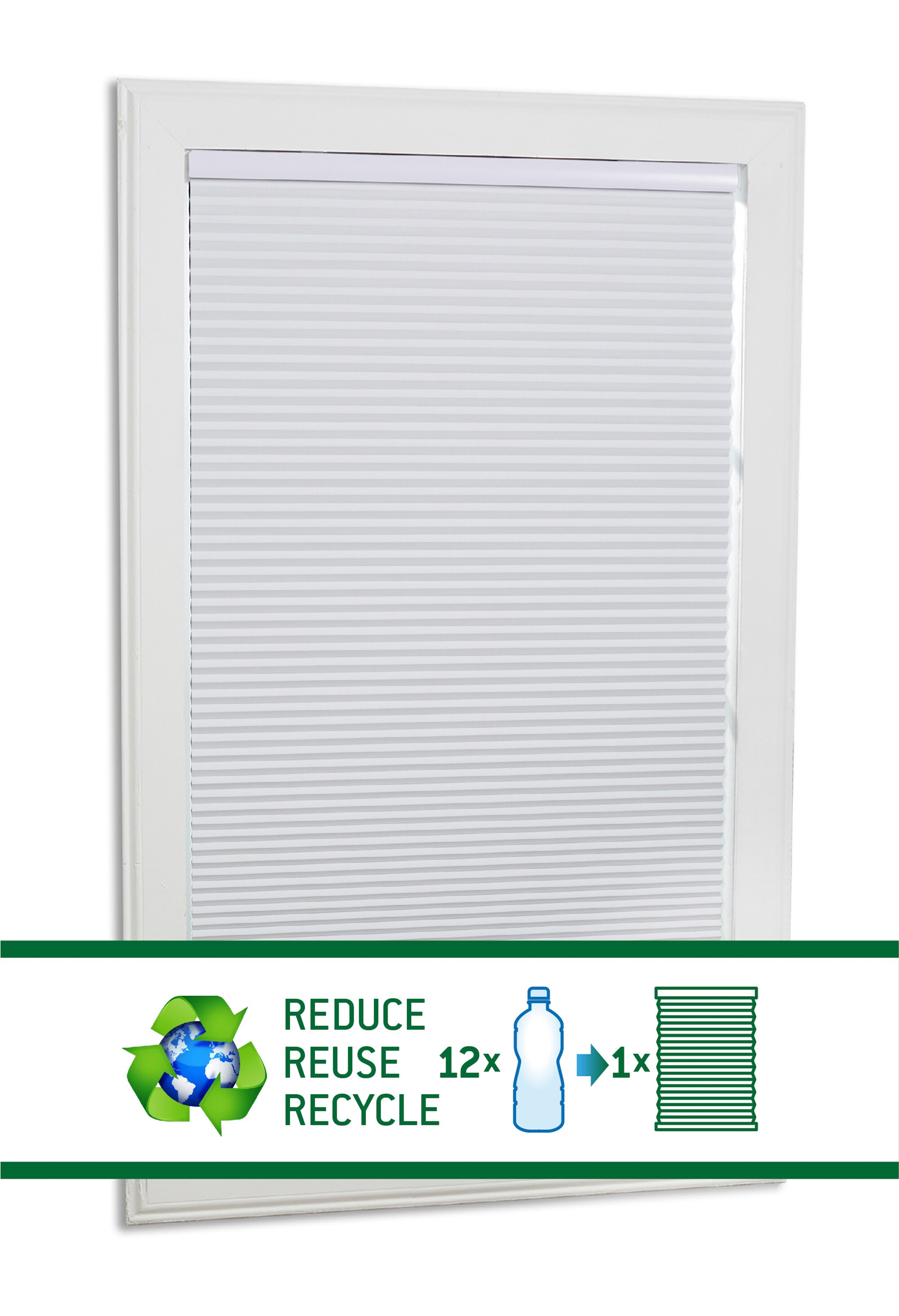 allen + roth 22.5-in x 64-in White Room Darkening Blackout Cordless Cellular shade Shade