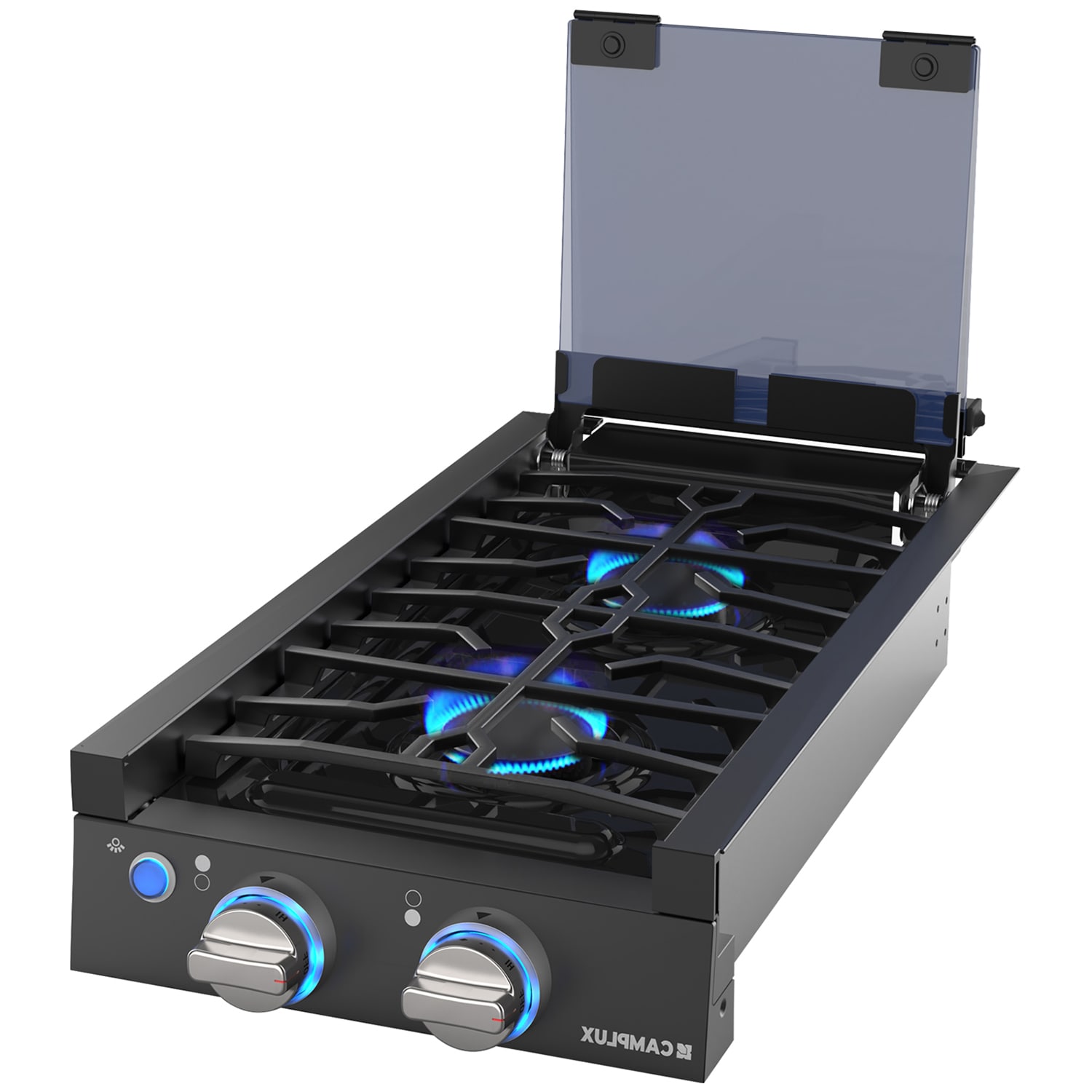 Camplux RGH12IB RV Recessed 12-in 2 burners Black Gas Cooktop