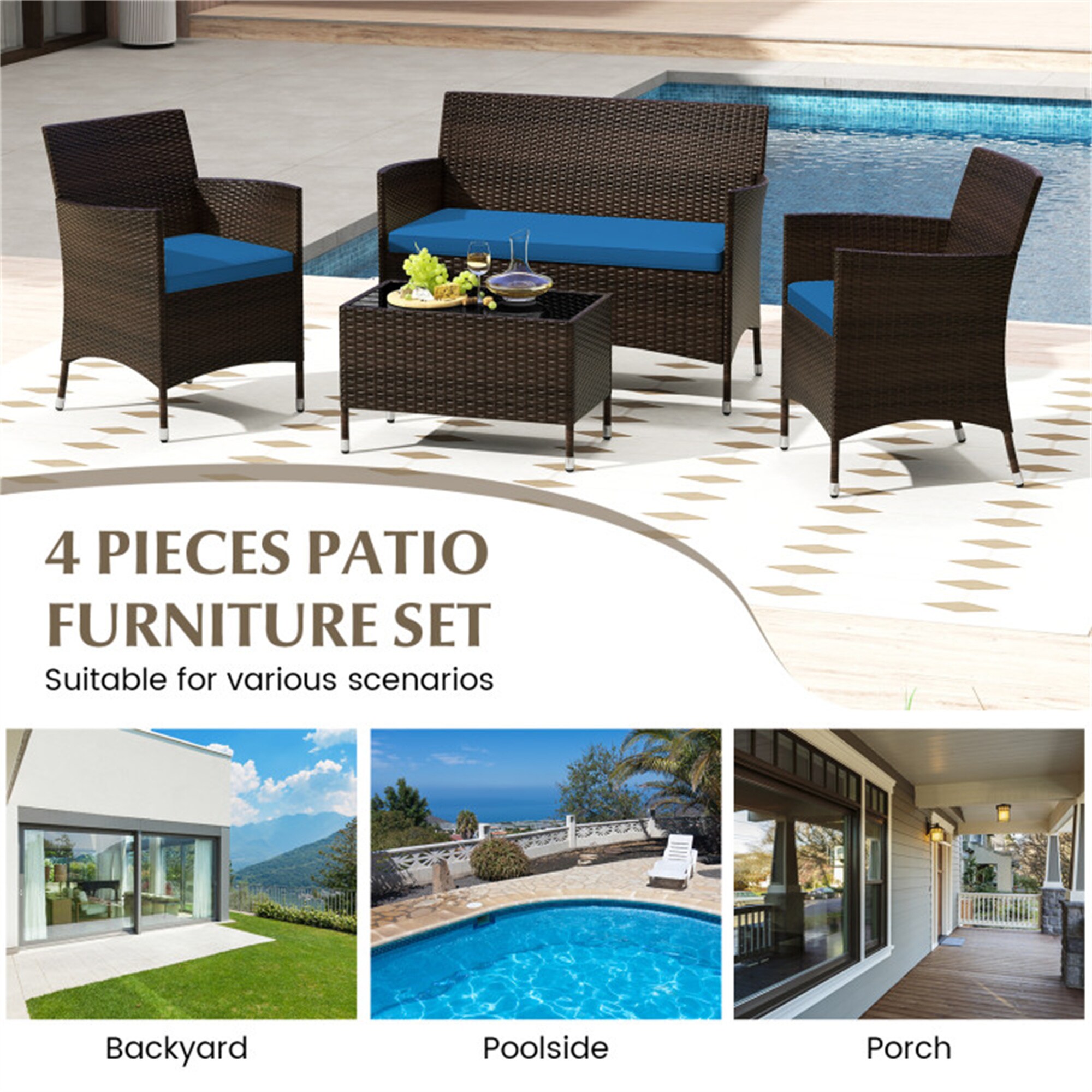 BABOOM BOM-67772PB-CO Patio-Conversation-Sets - View #7