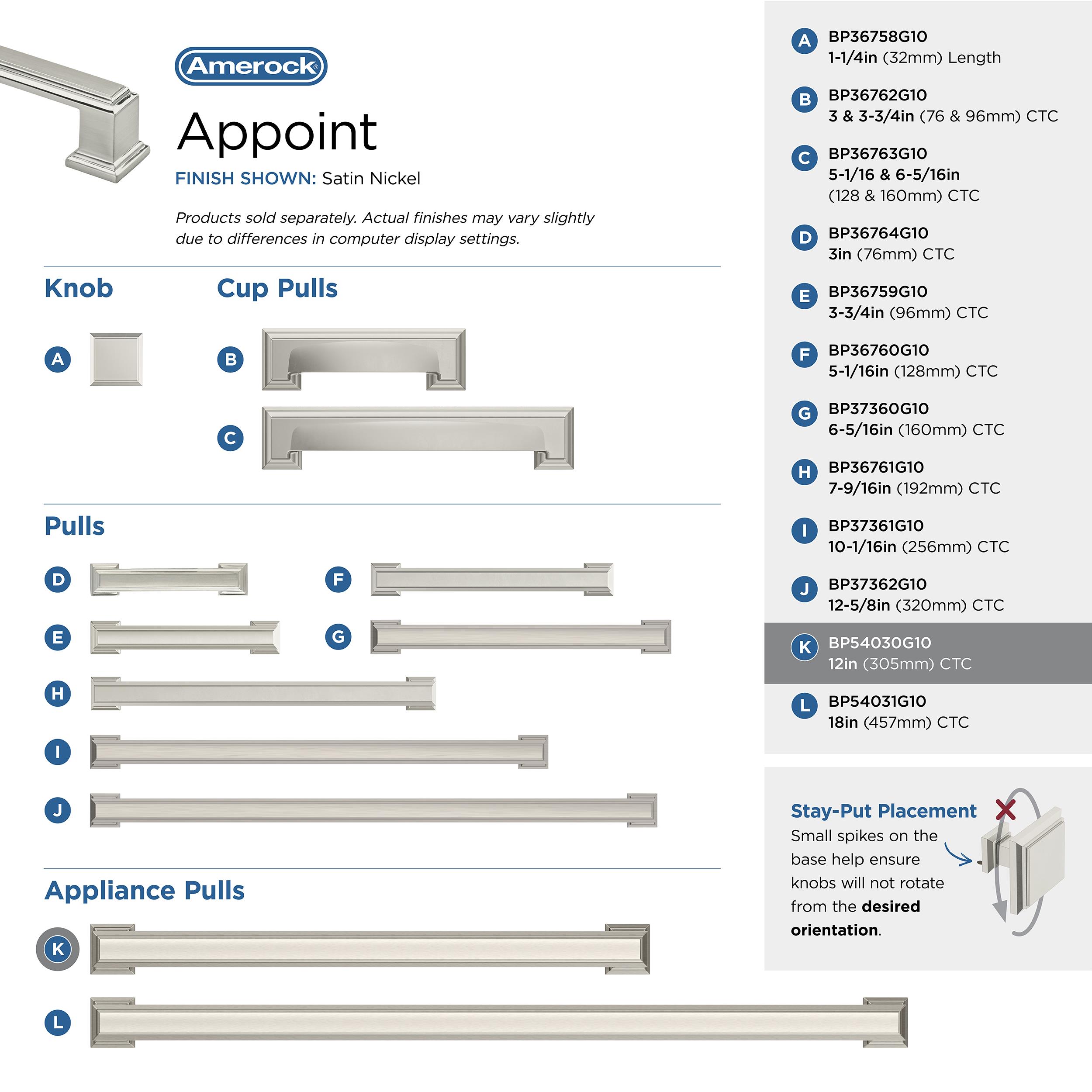 Amerock BP54030G10 Cabinet-Pulls - View #6