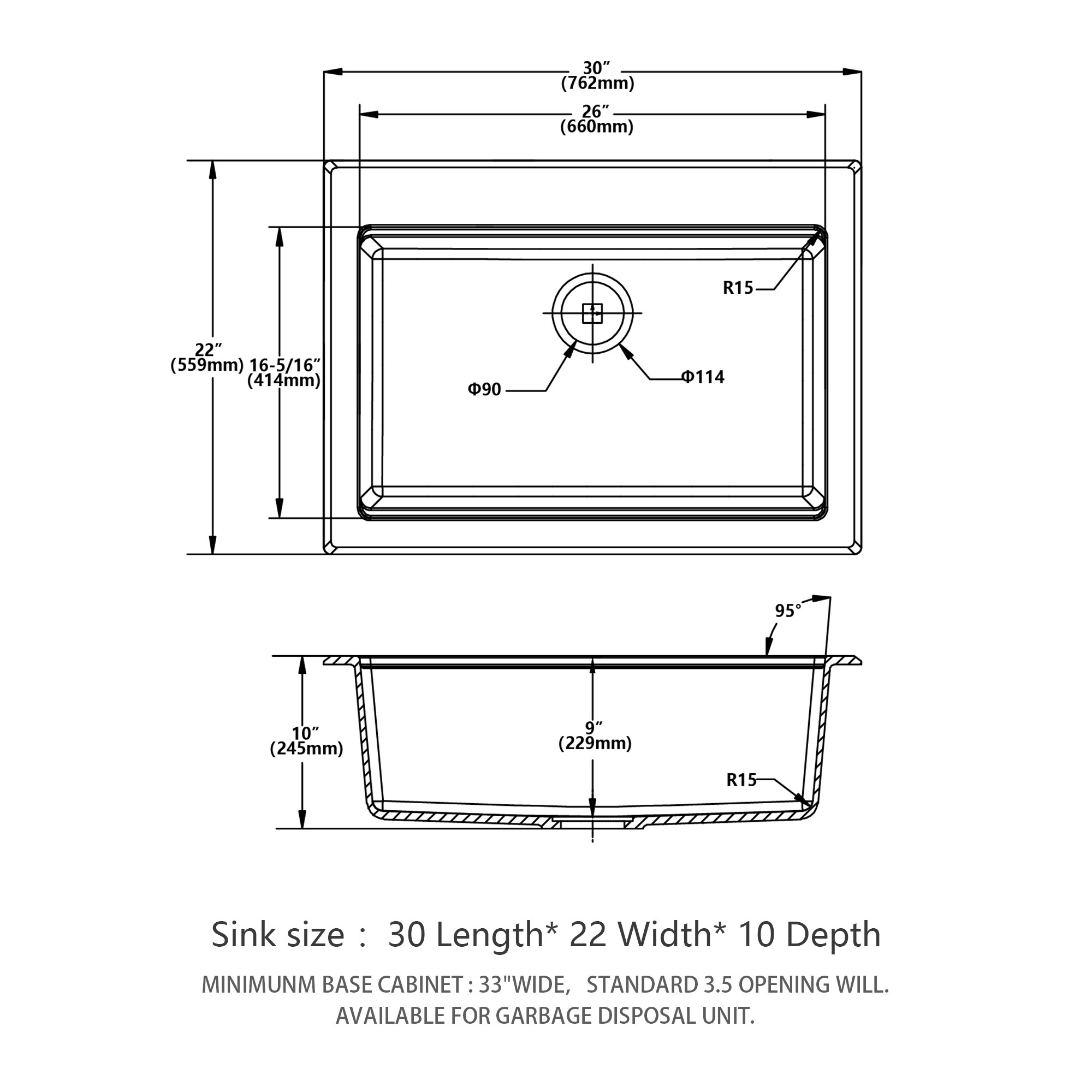YERIVA DJGA262122 Kitchen-Sinks - View #5