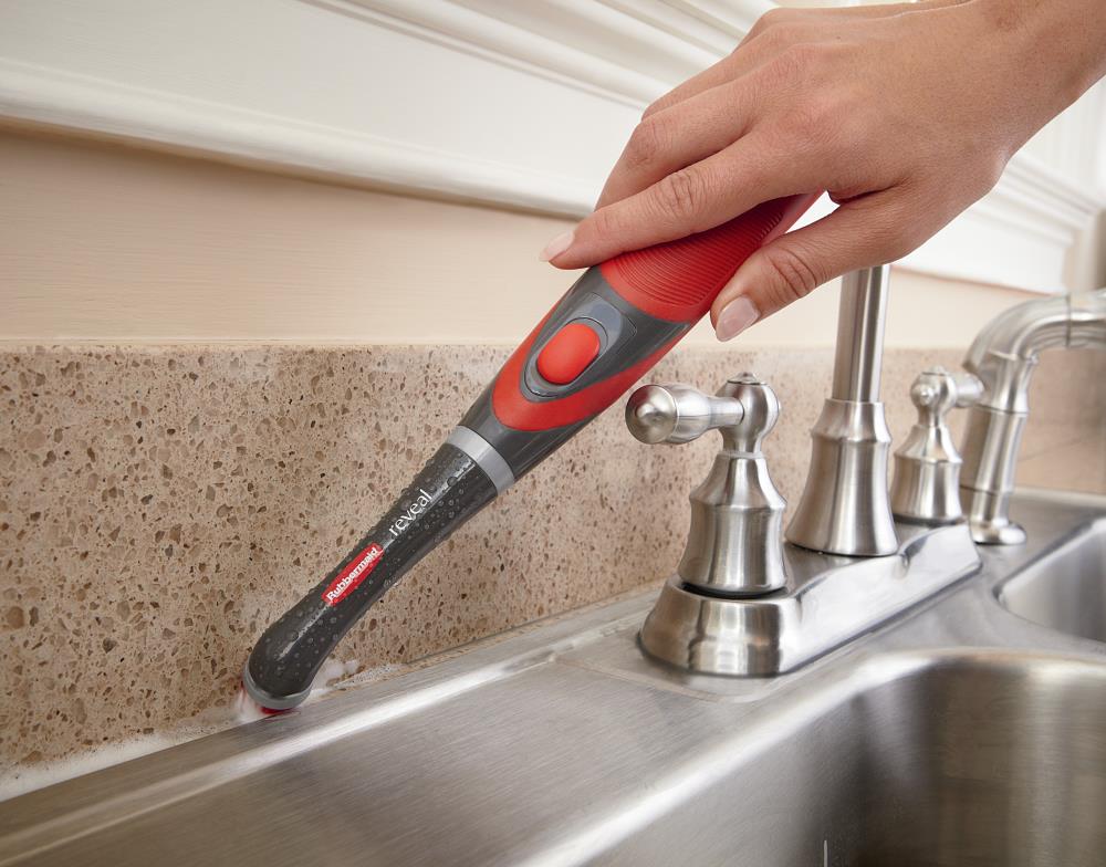  Rubbermaid Reveal Power Scrubber Attachable Grout Head, for  Cordless Electric Battery Powered Scrub Brush, Ideal for  Bathroom/Tile/Counter/Shower/Tub/Tight Corners & Spaces : Health & Household