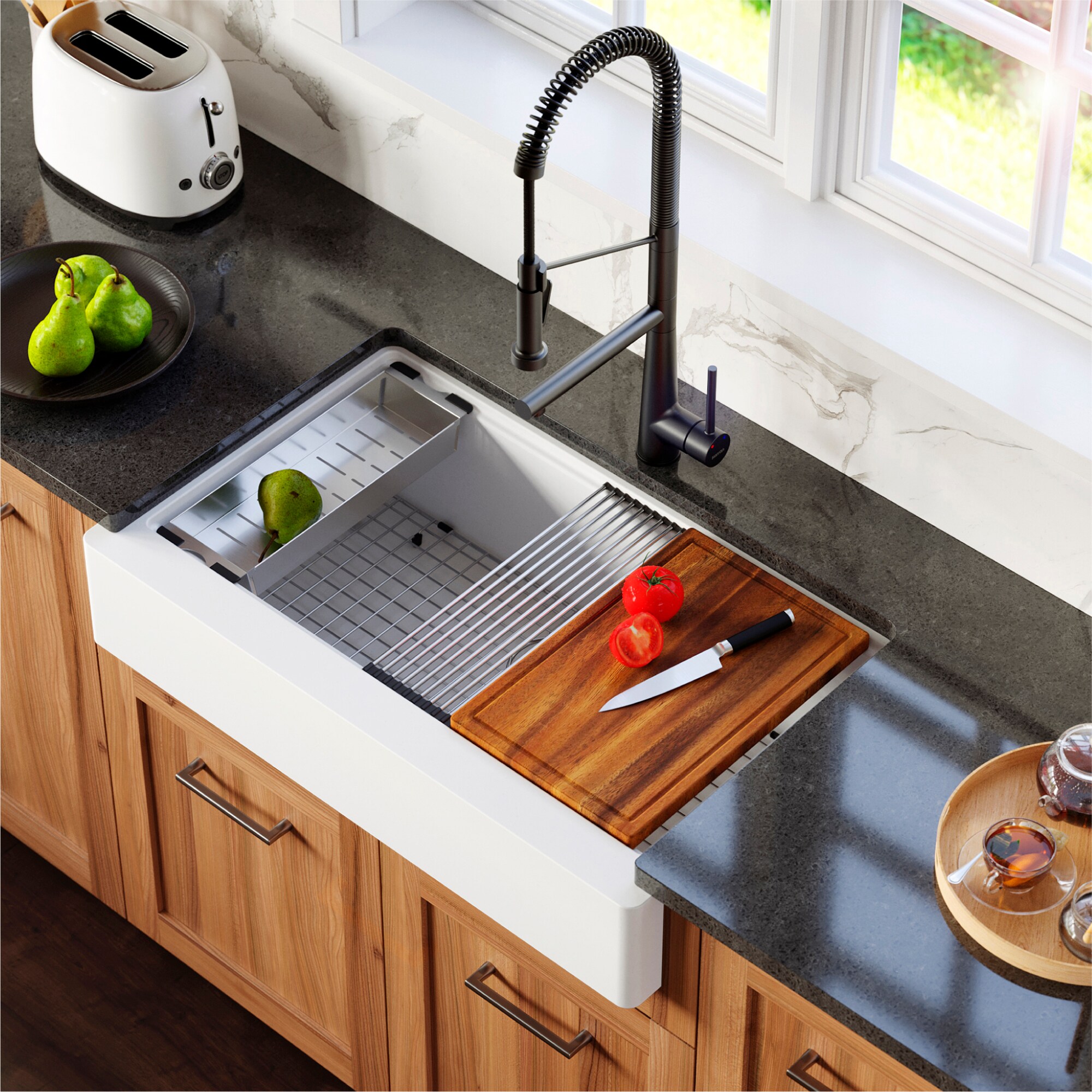 Karran QARWS-740-WH Kitchen-Sinks - View #3