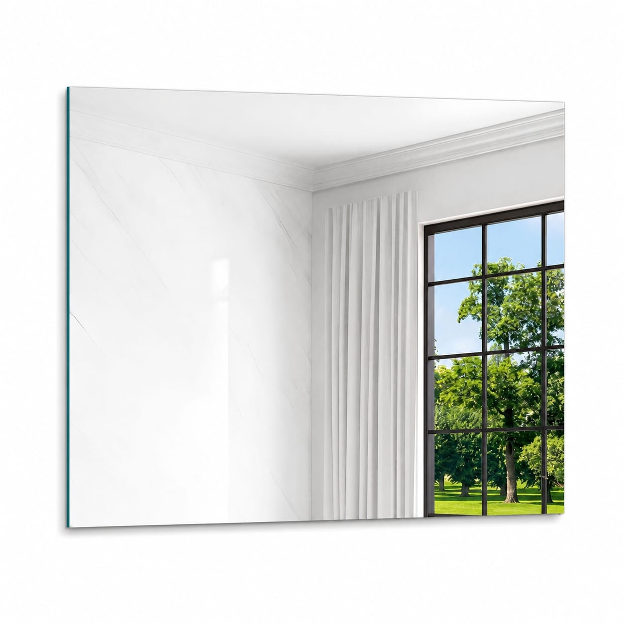 Aoibox  48 in H x 40 in W Frameless Rectangular Shatterproof Wall Mirror for Bathroom Vanity Over Sink and Bedroom