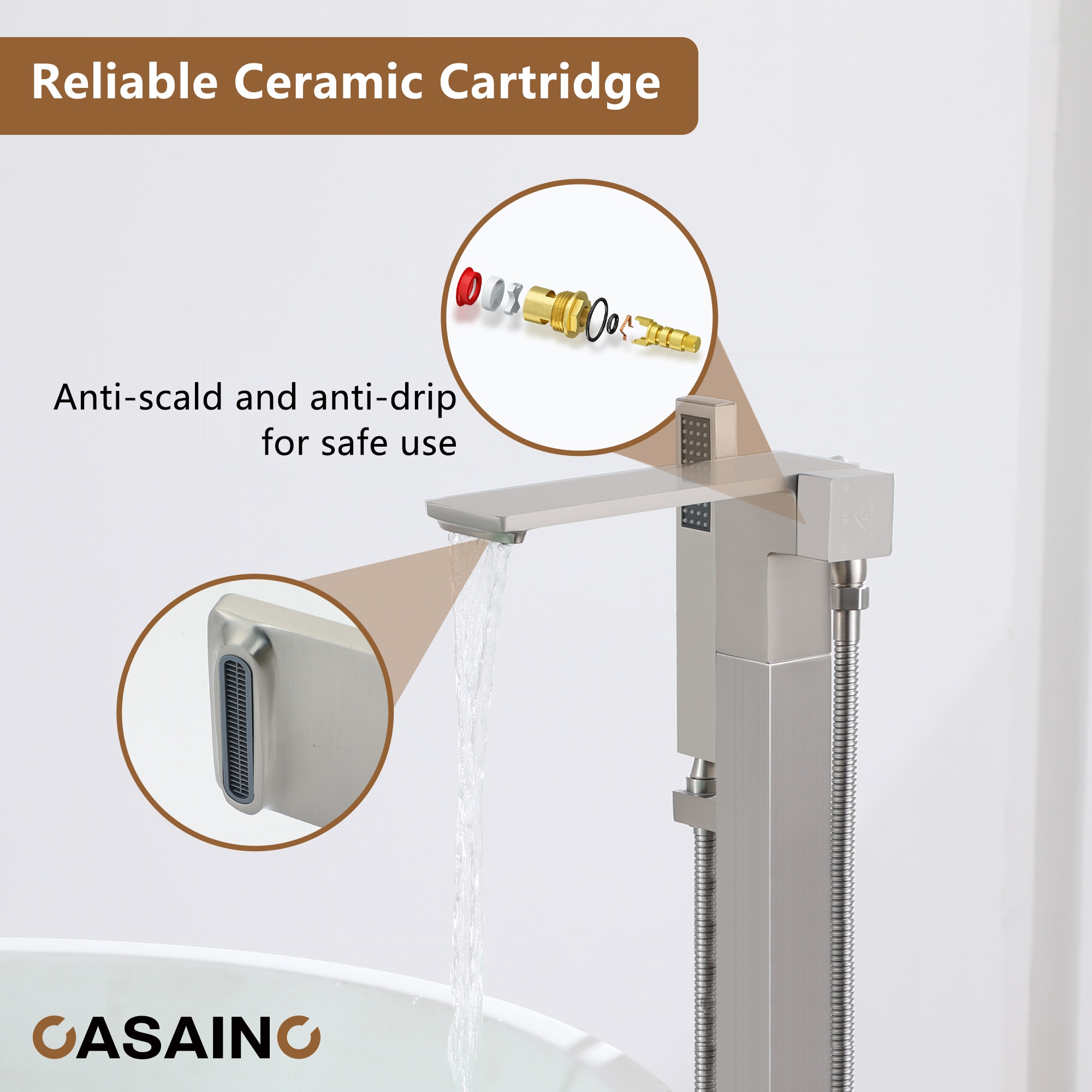 CASAINC MCS97-BG Roman-Tub-Faucets - View #6