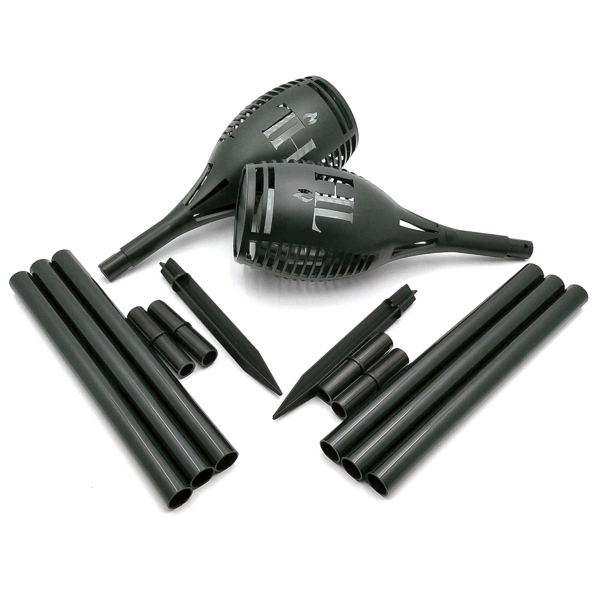  GS110 Bring a cozy flickering glow to any outdoor space no wires no mess Waterproof and weather resistant for year round use Automatically turns on at dusk Includes 2 solar powered lanterns 2 pole sets and 3 in ground height options up to 55 inches