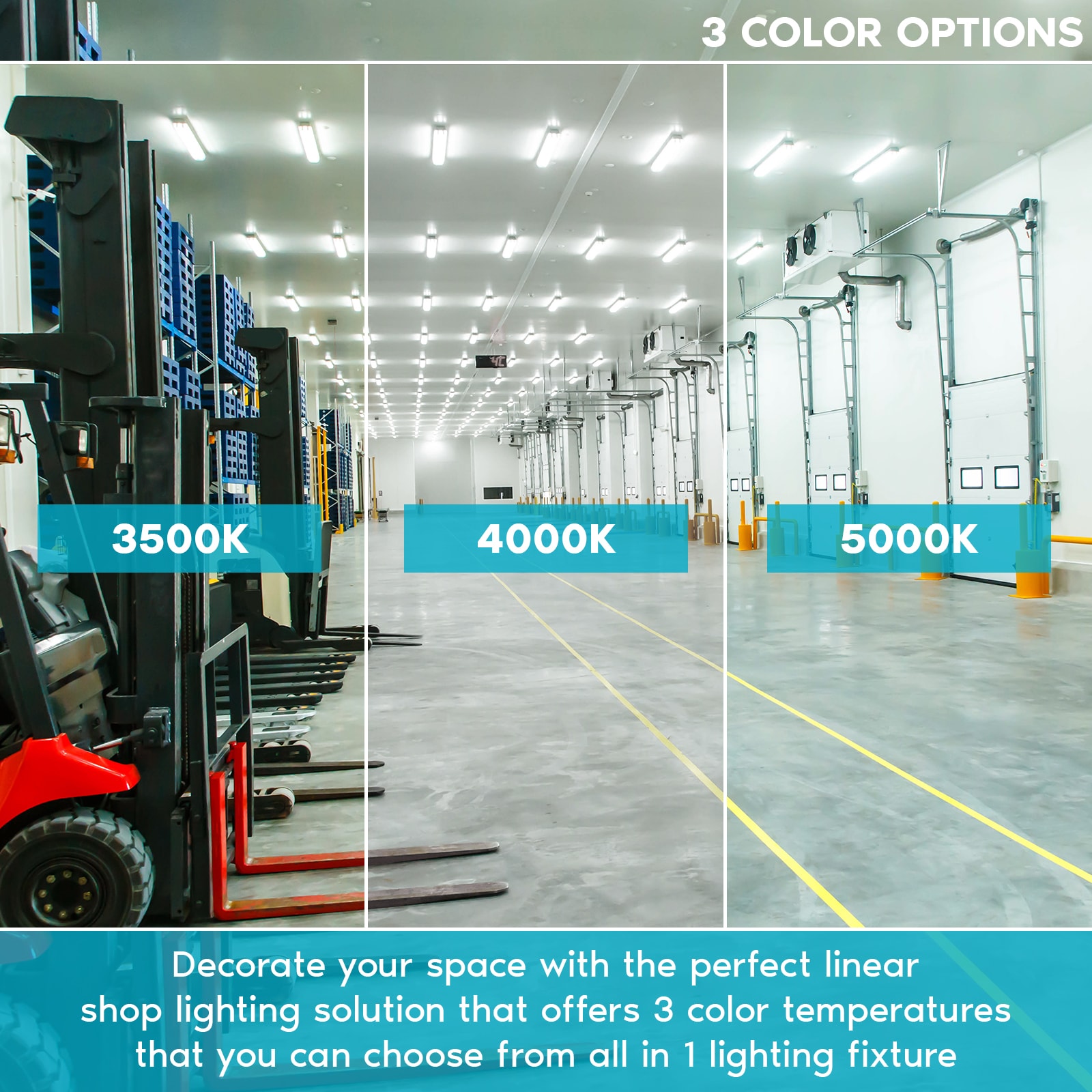 3ft White and Clear Acrylic LED Shop Light