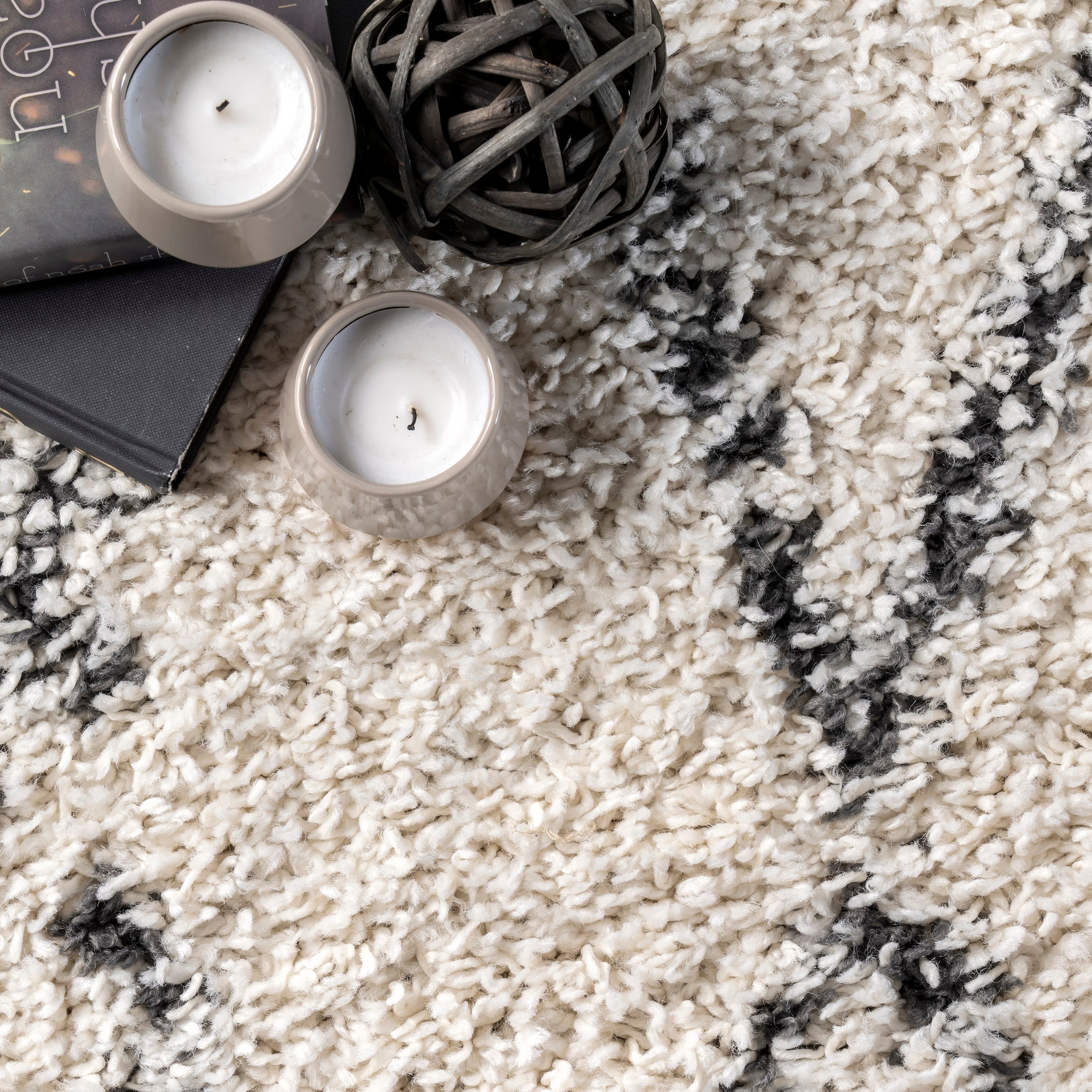 Off-White Braided Synthetic 3' x 5' Reversible Area Rug