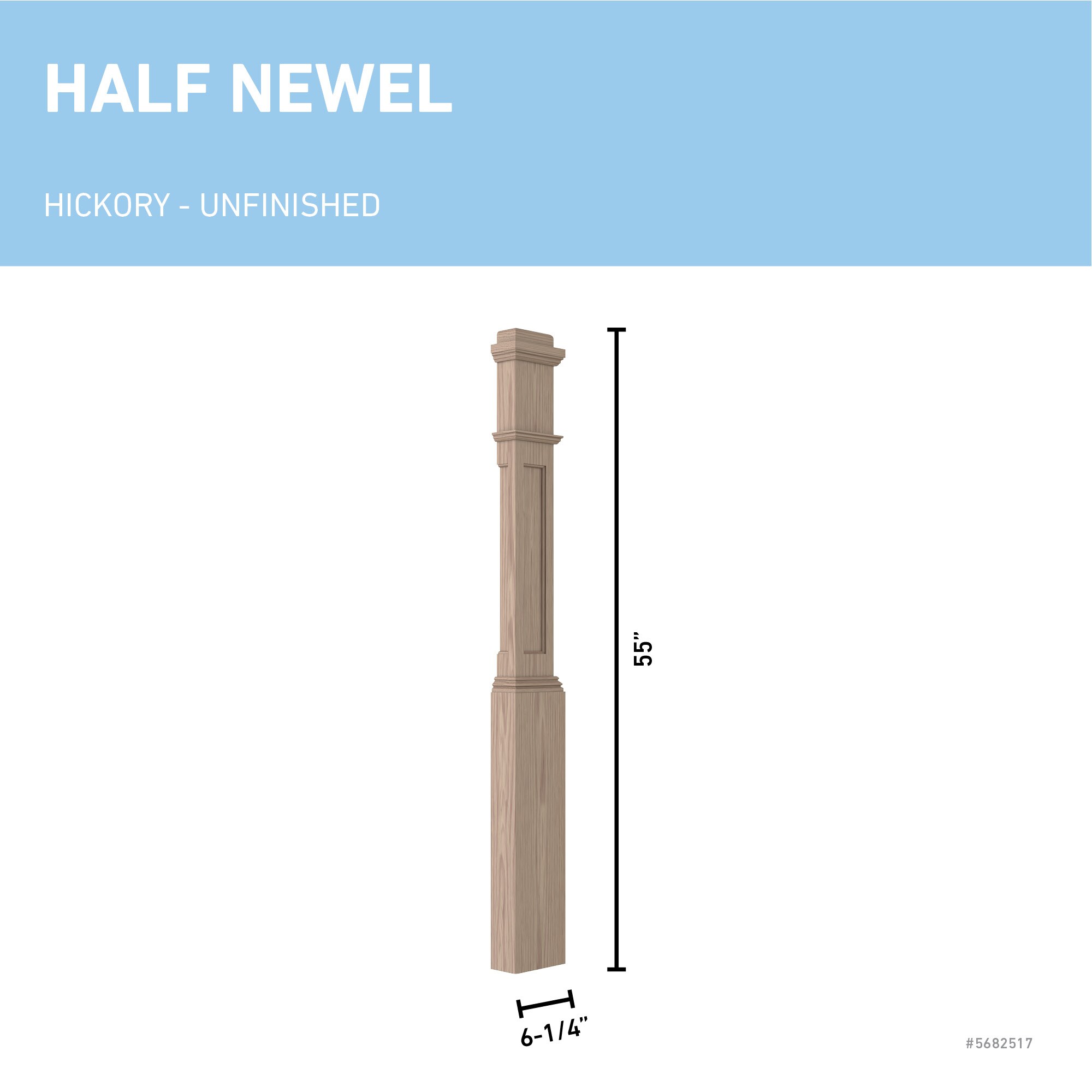 L.J. Smith Stair Systems LJRC-4091 1-2-HK Interior-Stairpart-Newel-Posts - View #3