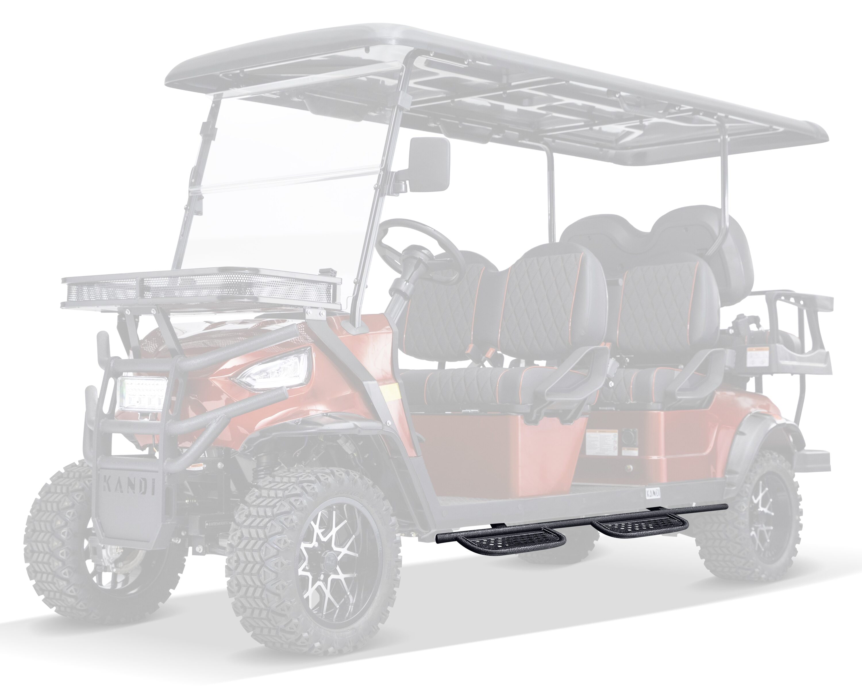 KANDI M1205-2801140 Running Board Kit for Kruiser 6P Electric Golf Carts, Driver and Passenger Side Boards with Mounting Hardware