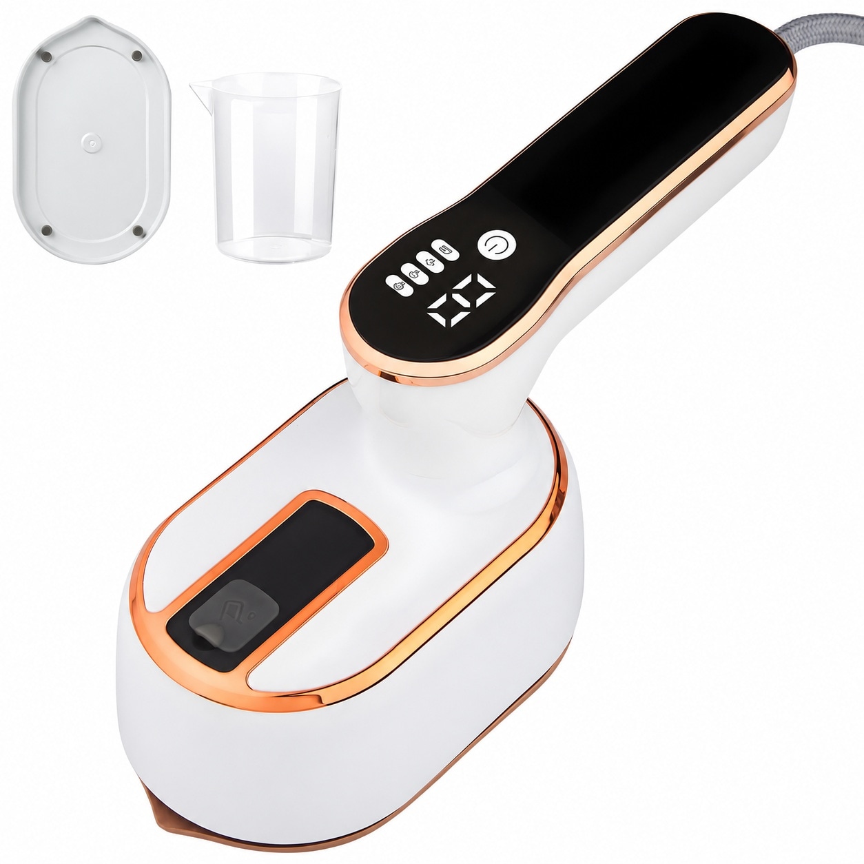Aoibox  Portable 2 In 1 Steam Iron with 3 Steam Levels and Folding Handle for Wool Silk Linen