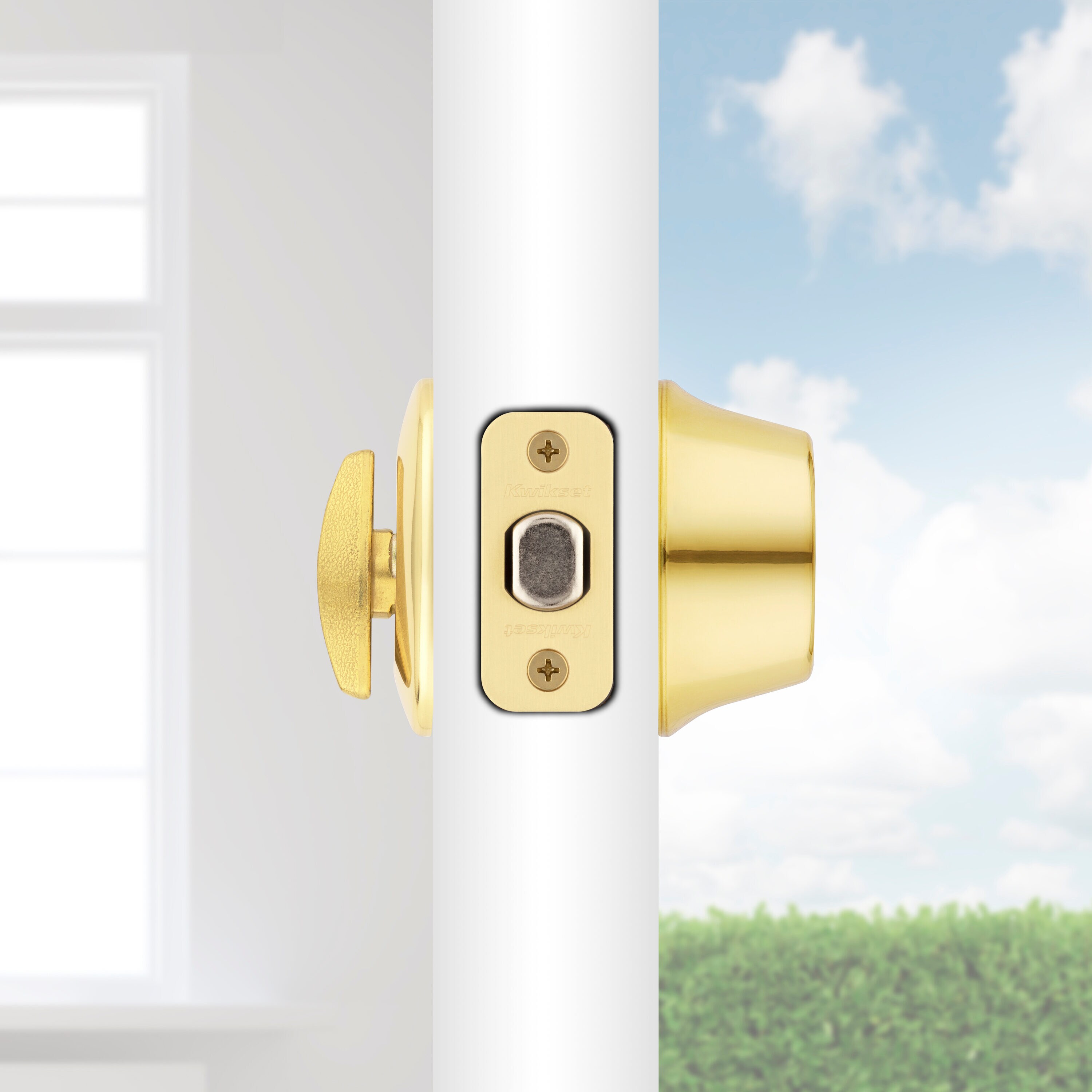 Kwikset Polished Brass Single Cylinder Deadbolt for Residential Doors