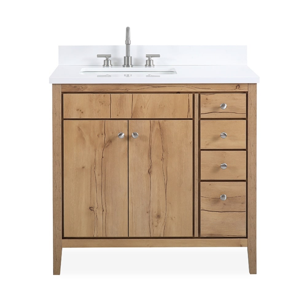 Tennant Brand - 36 inch Modern Style Beatrice Bathroom Sink Vanity in Wood Finish