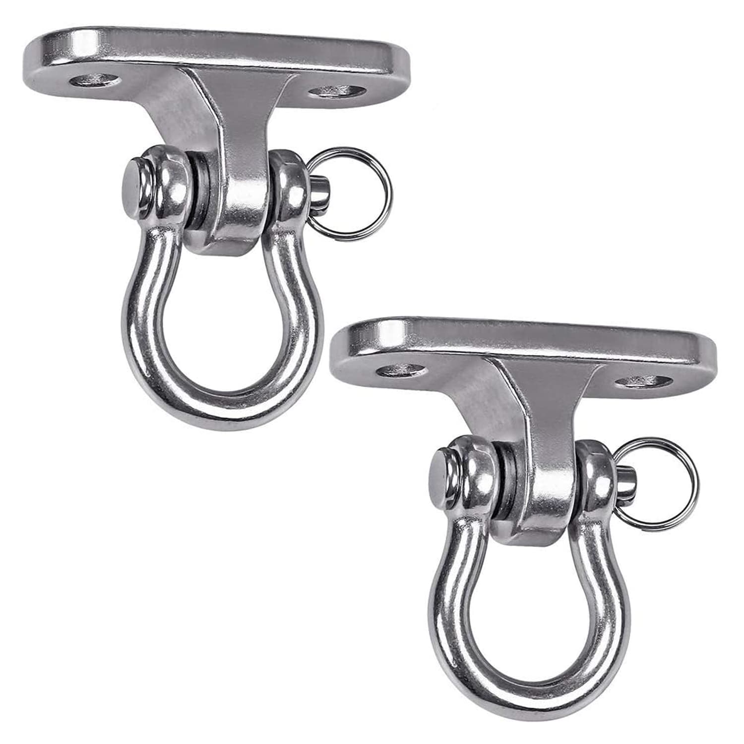 Etokfoks  2 Piece Heavy Duty Swing Hangers Stainless Steel 304 2000 lb Capacity 180 Degree with Screws and Wood Drill Bit