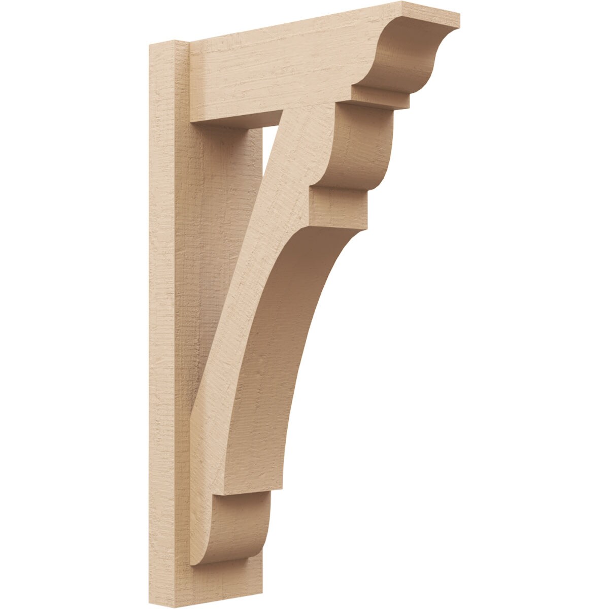 Ekena Millwork 2135863 Timberthane Rough Cedar Faux Wood Olympic Traditional Outlooker 6-in W x 16-in D x 28-in H Primed Tan