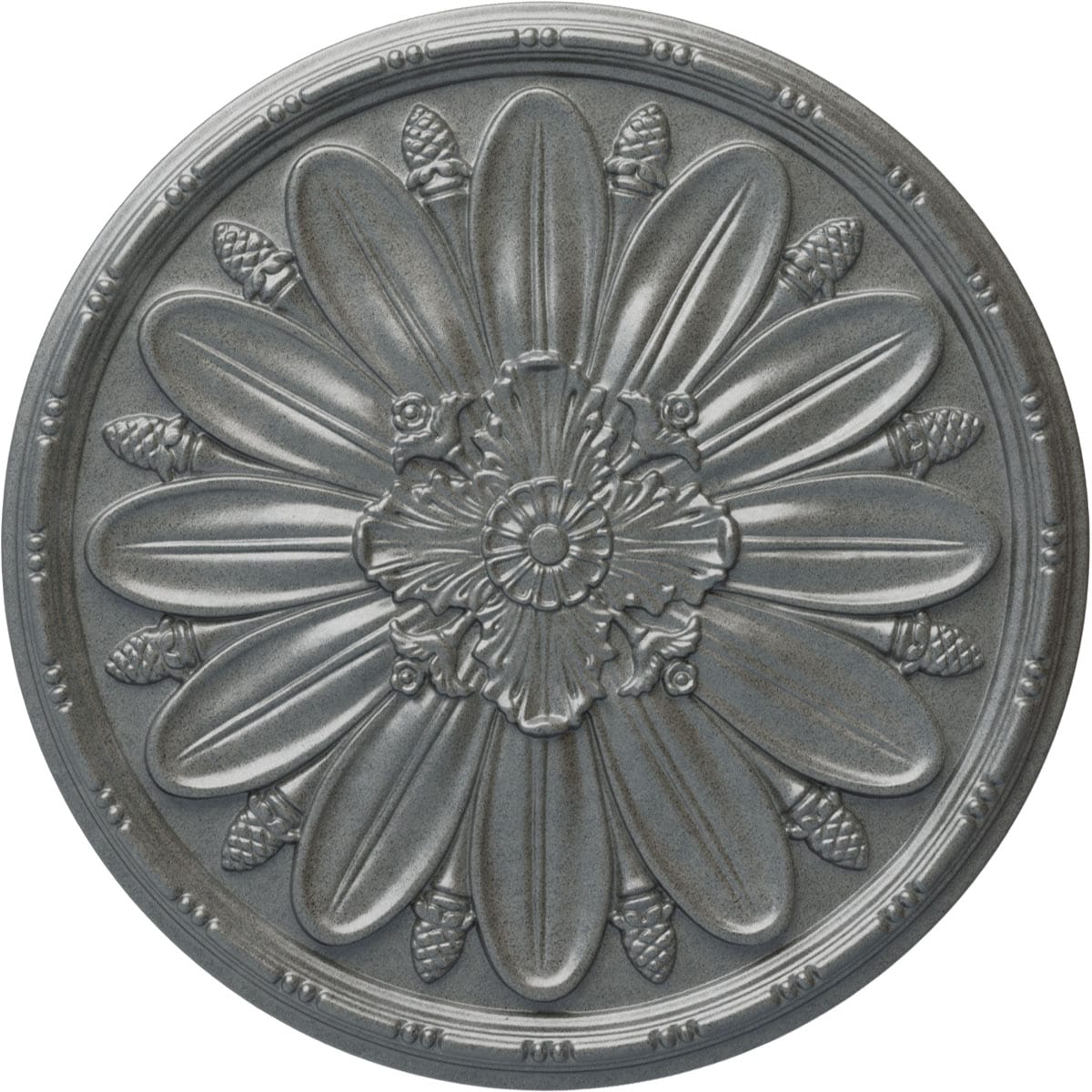 Ekena Millwork CM29FAPLS Fairfax 29.875-in W x 29.875-in L Painted Platinum Polyurethane Whole Ceiling Medallion