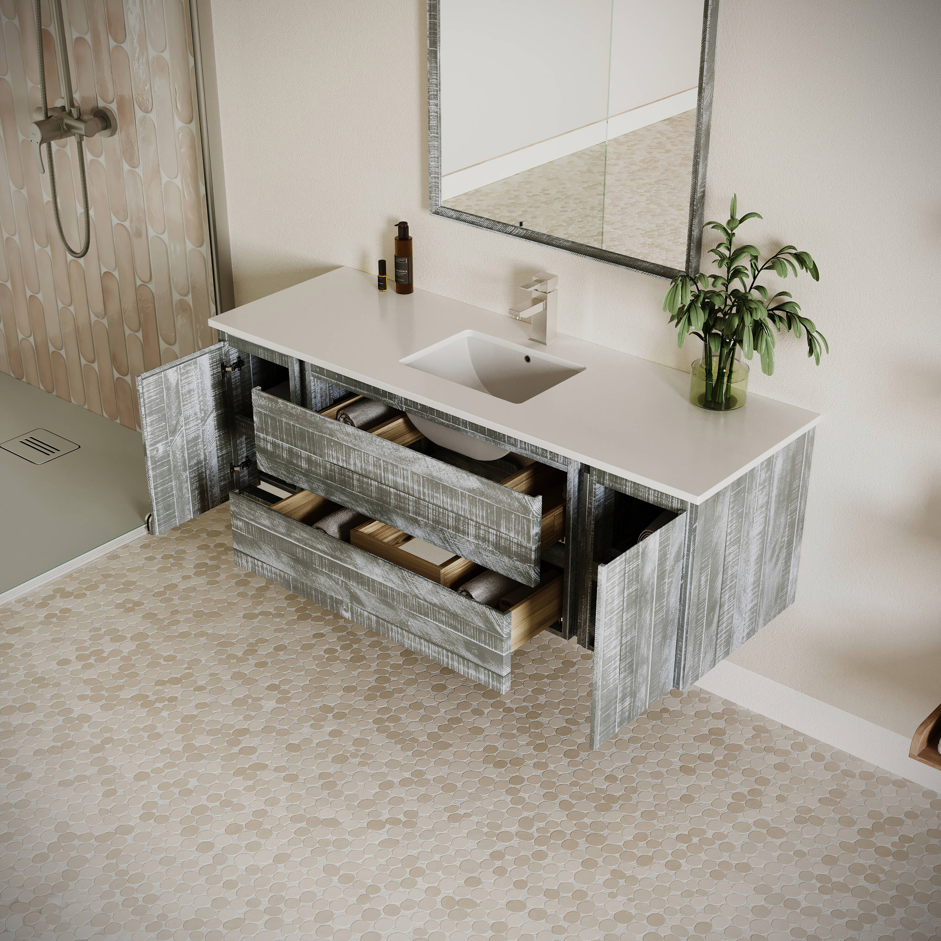 Fresca FVN31-123612ASH Bath-Vanity-Combo - View #3