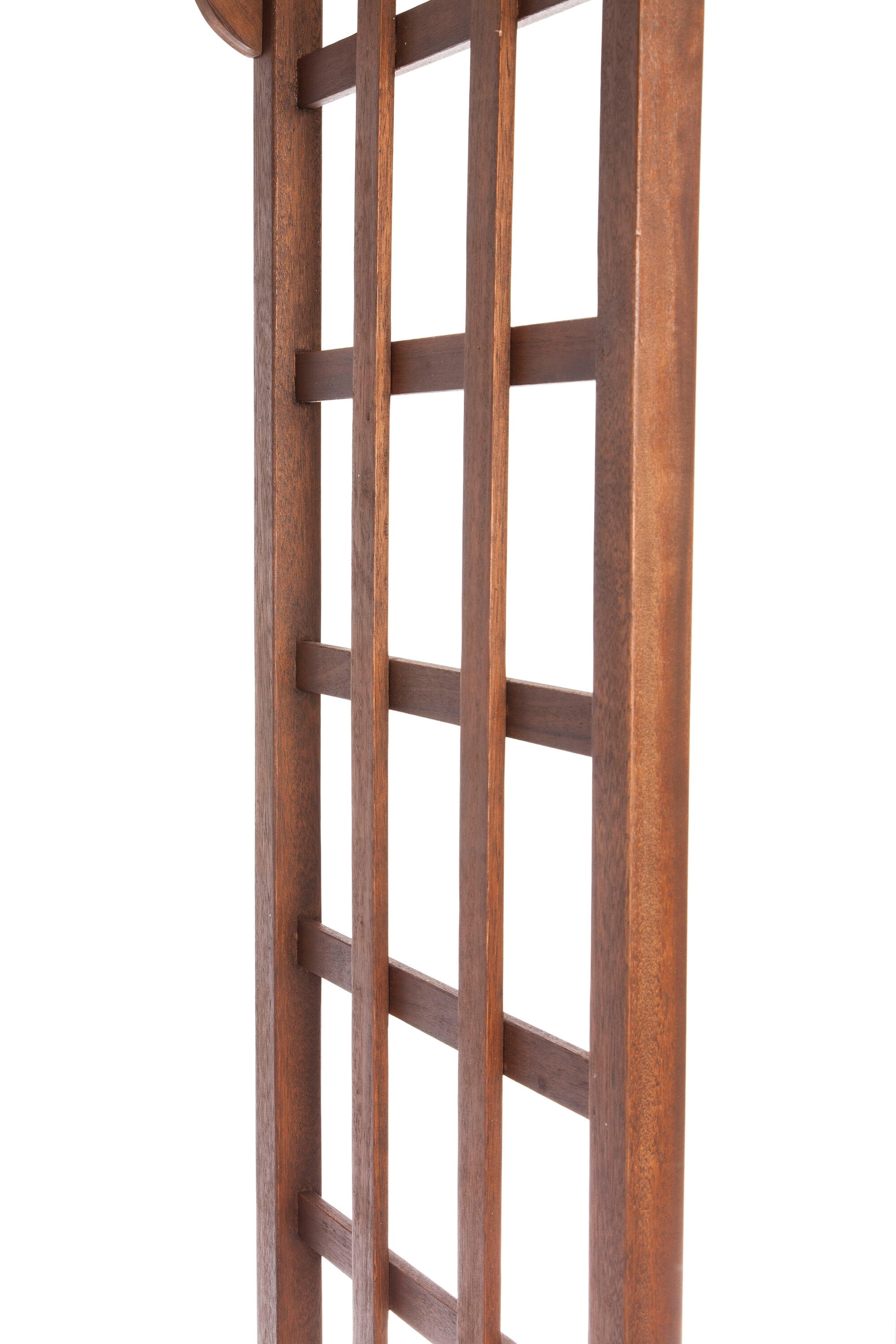 89" Tall Black Metal Trellis with Three Planters