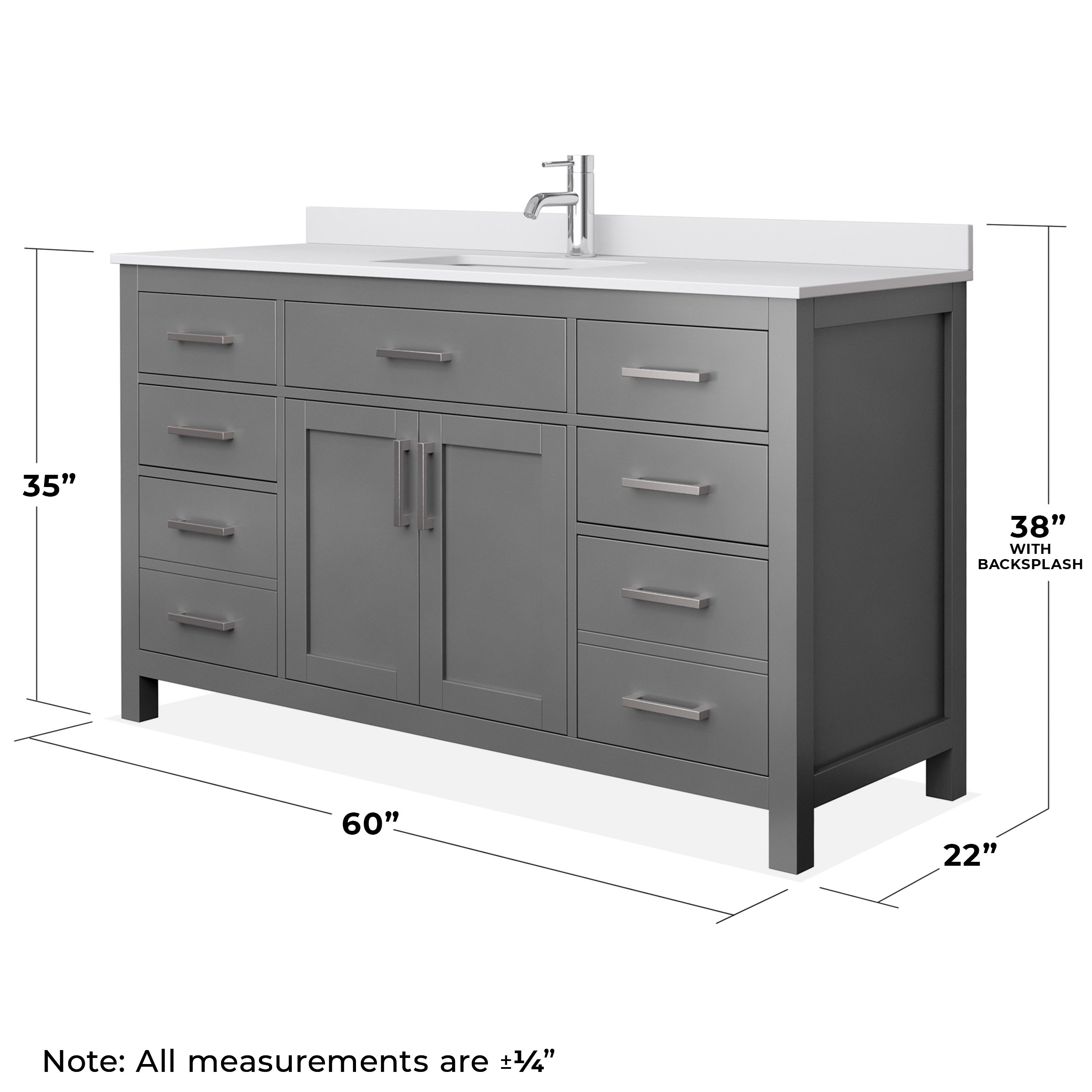 Wyndham Collection WCG242460SKGWCUNSMXX Bath-Vanity-Combo - View #6