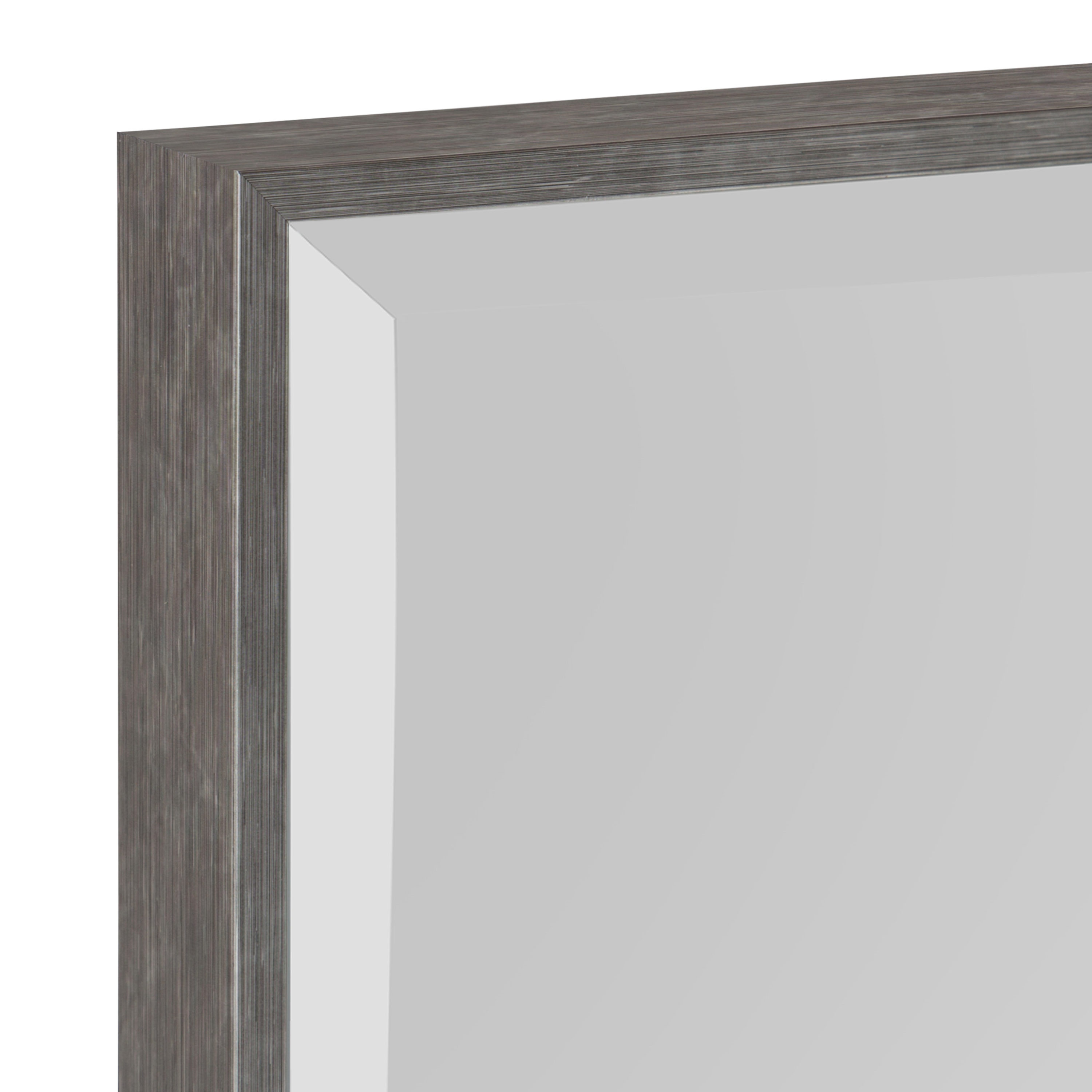 Kate and Laurel Rhodes 24.75-in W x 36.75-in H Dark Silver Beveled Wall ...