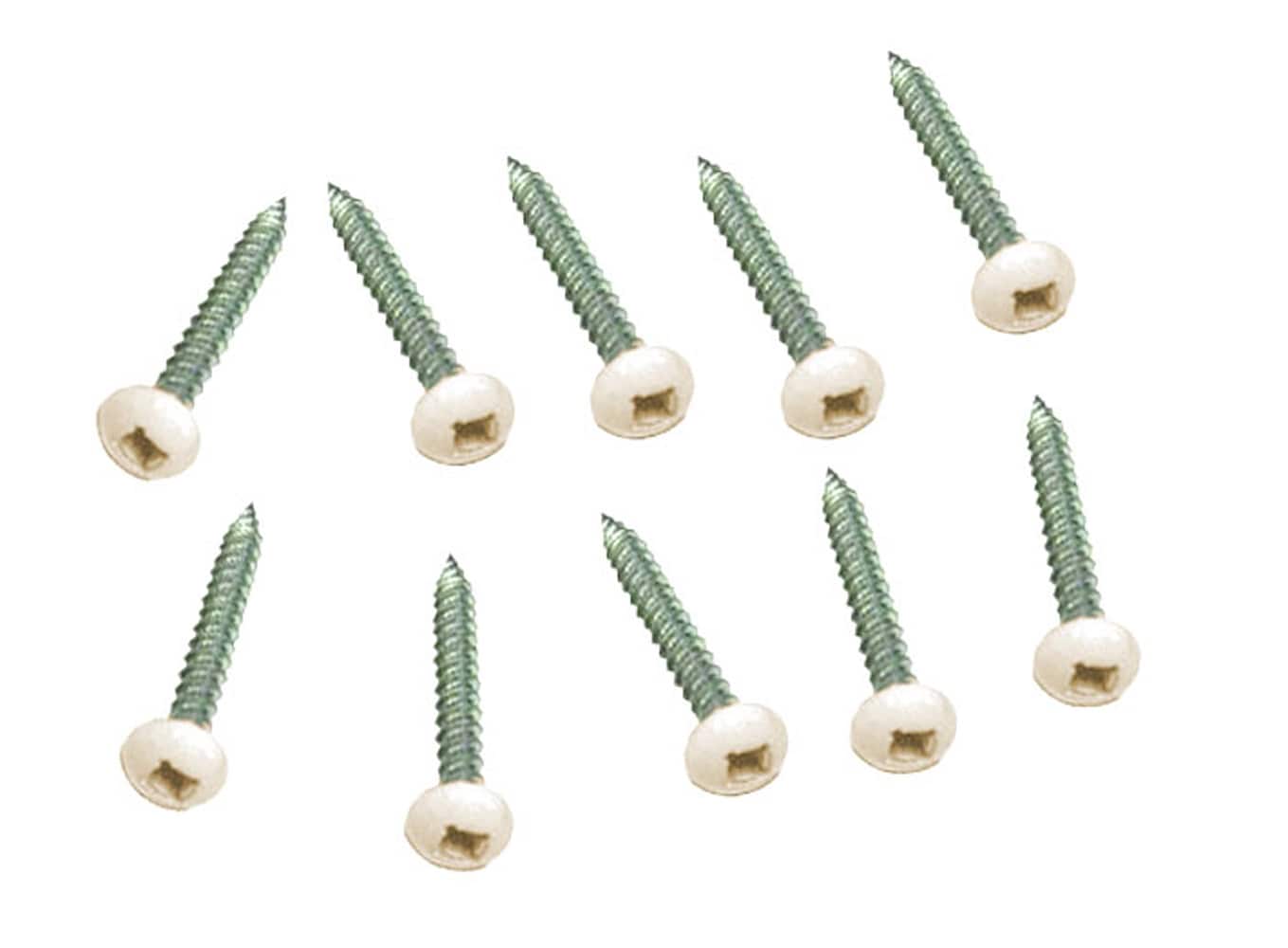 3/16-in x 1-1/2-in White Stainless Steel Pan Multi-Material Lattice Screws  (12-Count) at