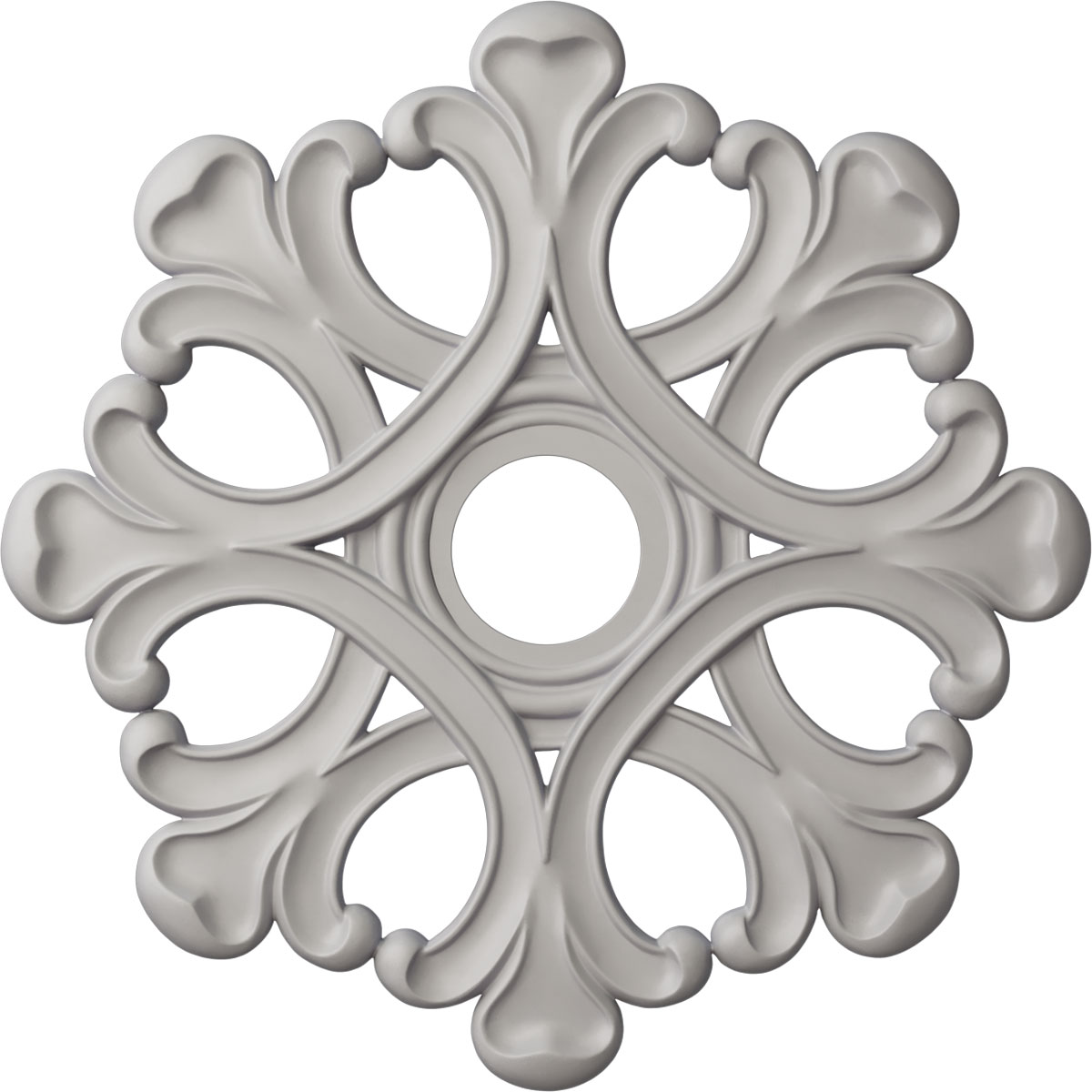 Ekena Millwork CM20ANUWF Angel 20.875-in W x 20.875-in L Painted Ultra Pure White Polyurethane Whole Ceiling Medallion