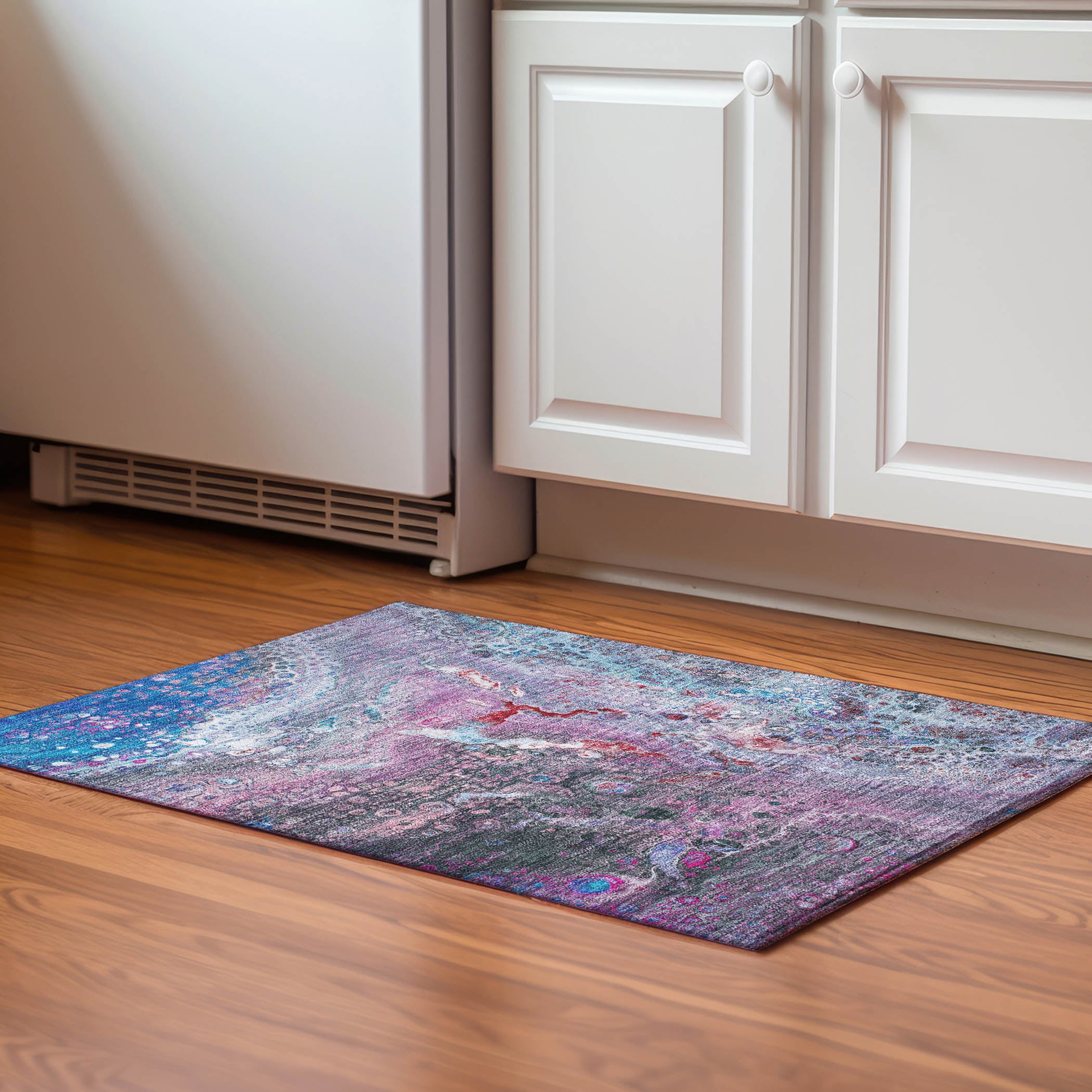 Addison Rugs AMF588BU20X30 Mayfield AMF588BU 2 x 3 (ft) Loomed Polyester Blue Rectangular Indoor Geometric Machine washable Area rug